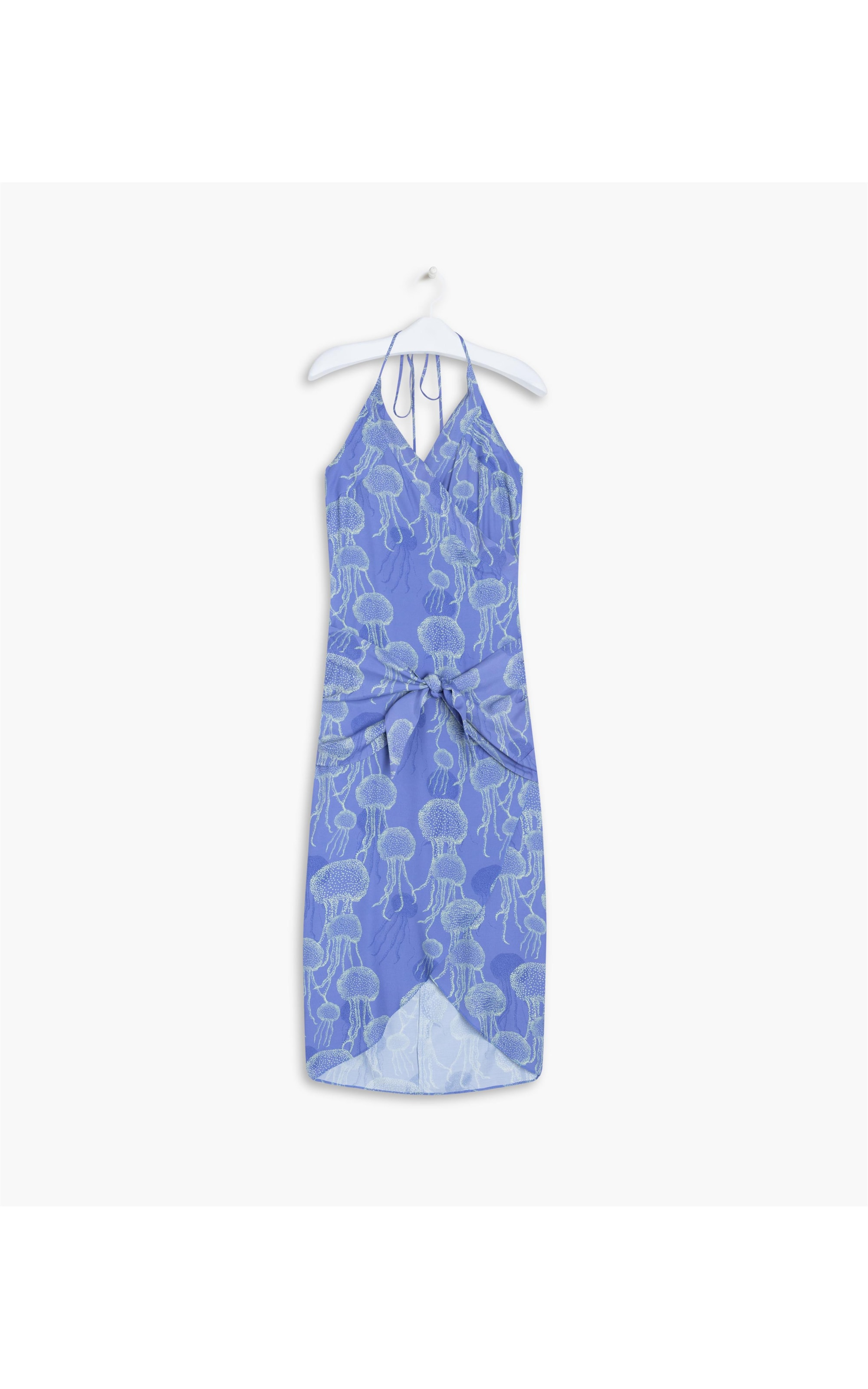 Vestido Helena Viscose Est Orquidea Mono Azul Bic