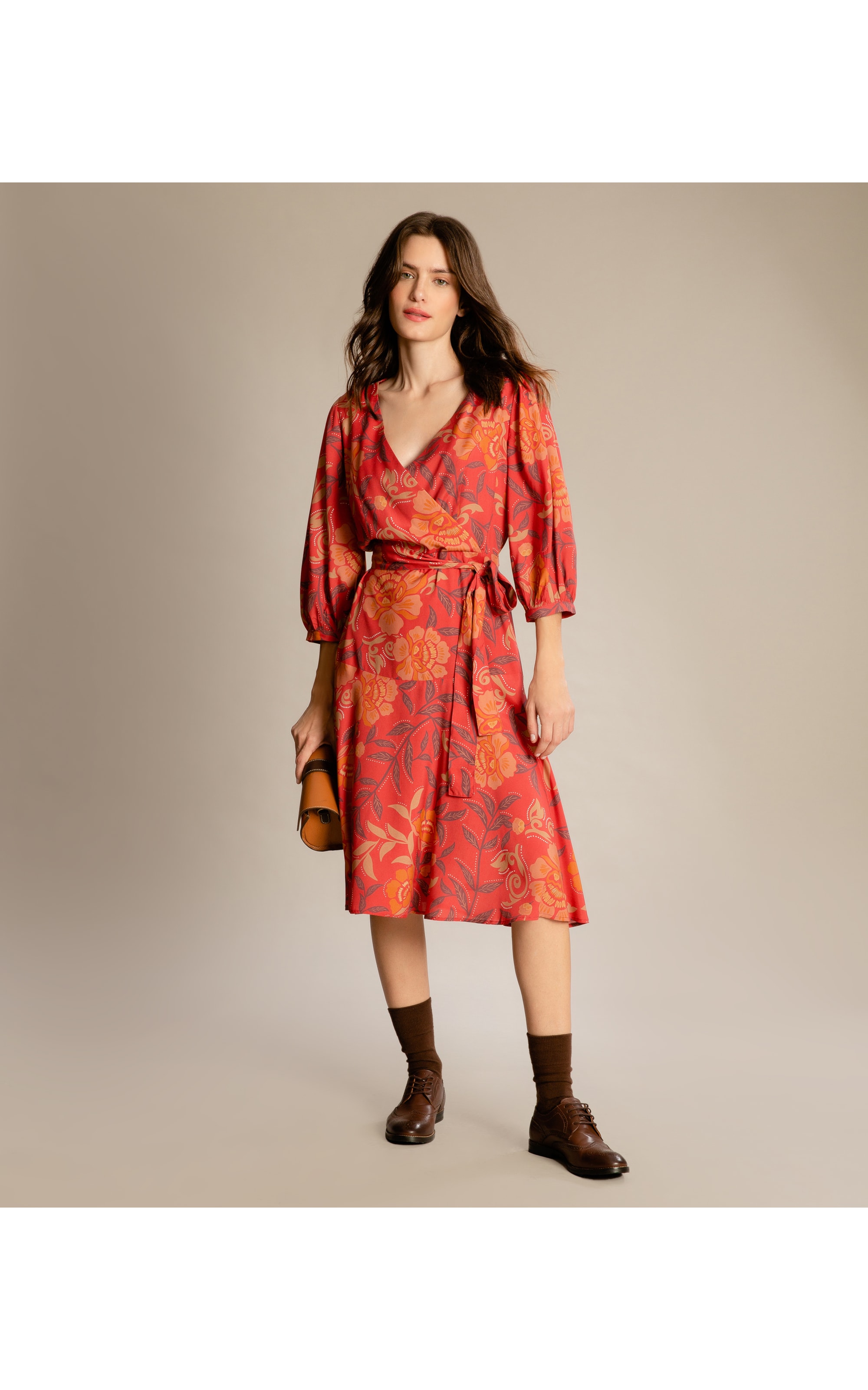 Vestido Iáiá Viscose Est Mexicana Vermelho