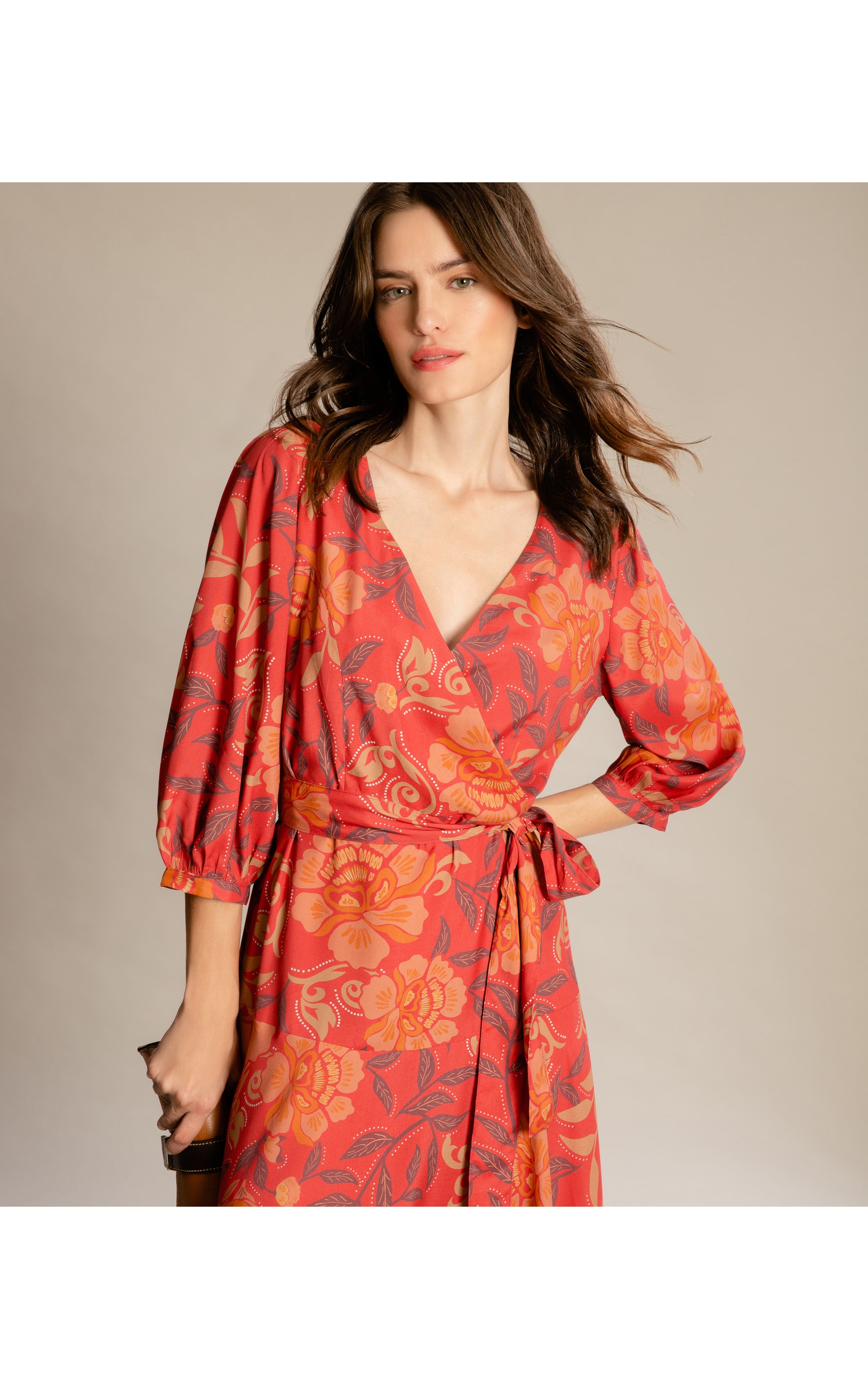 Vestido Iáiá Viscose Est Mexicana Vermelho