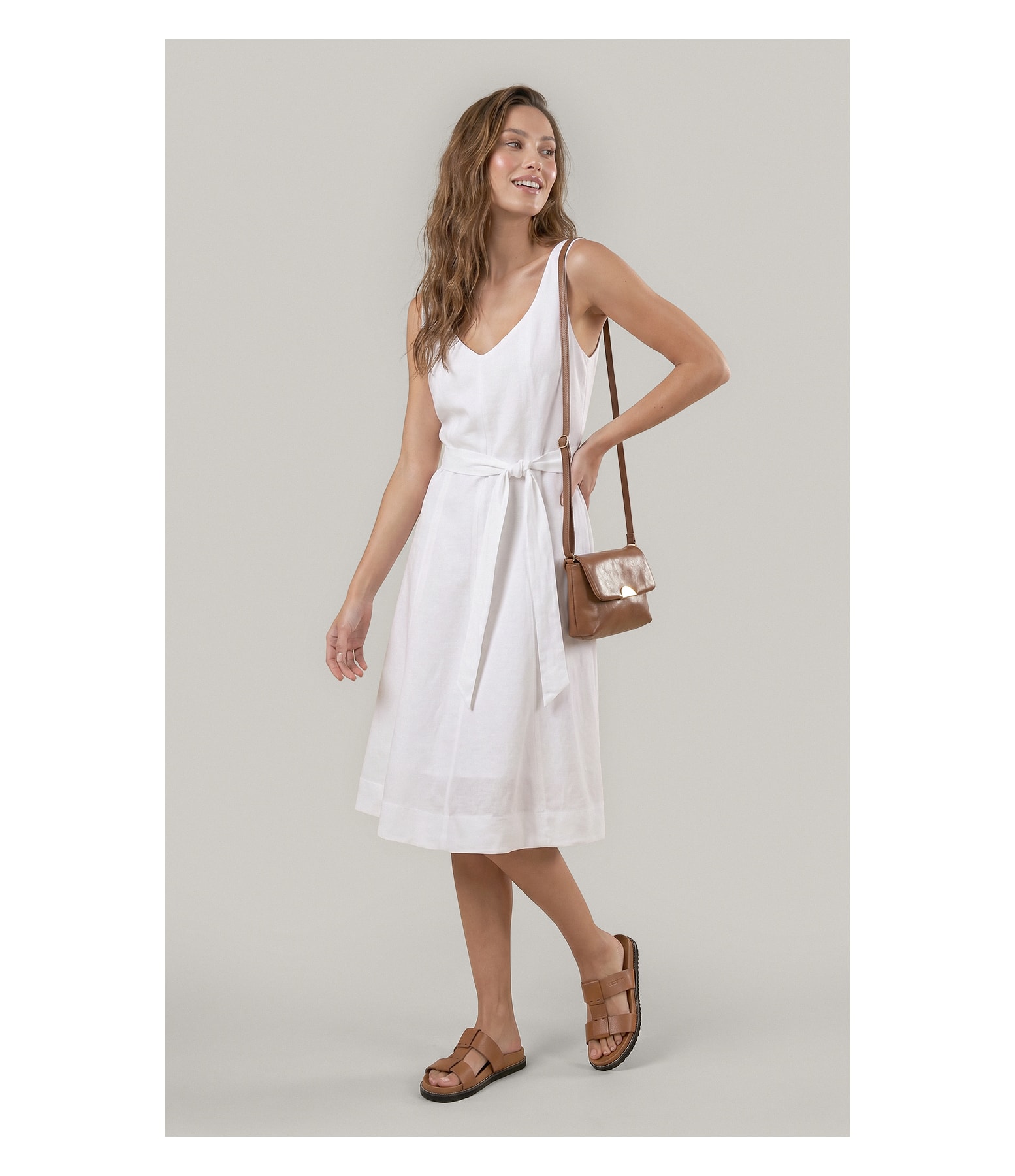 Vestido Iara Lb Cross Dye Branco