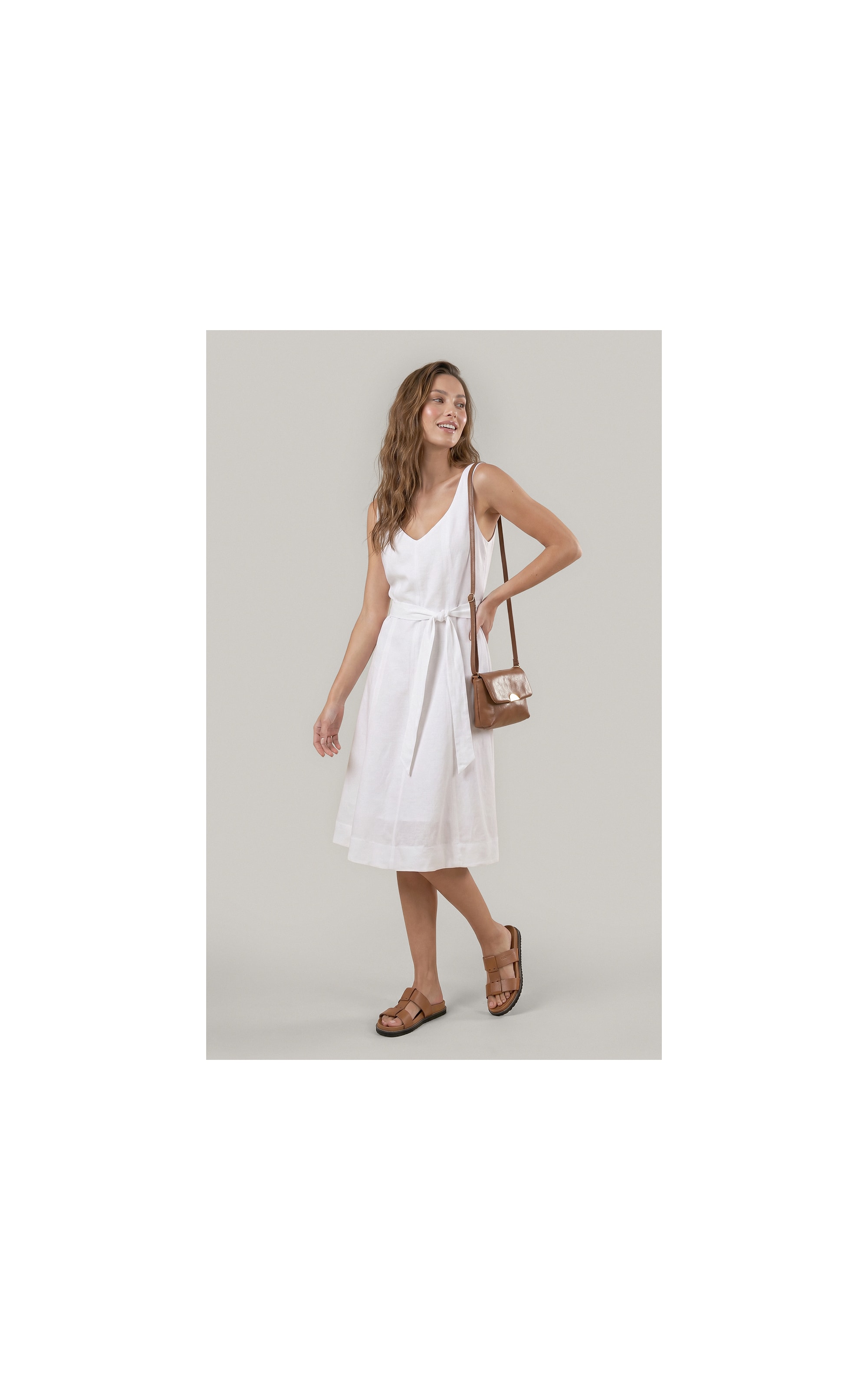 Vestido Iara Lb Cross Dye Branco