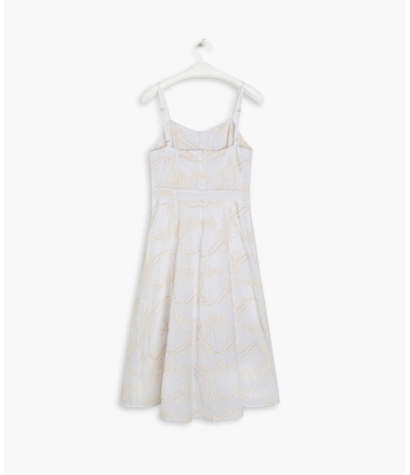 Vestido Ika Bordado Liso Branco