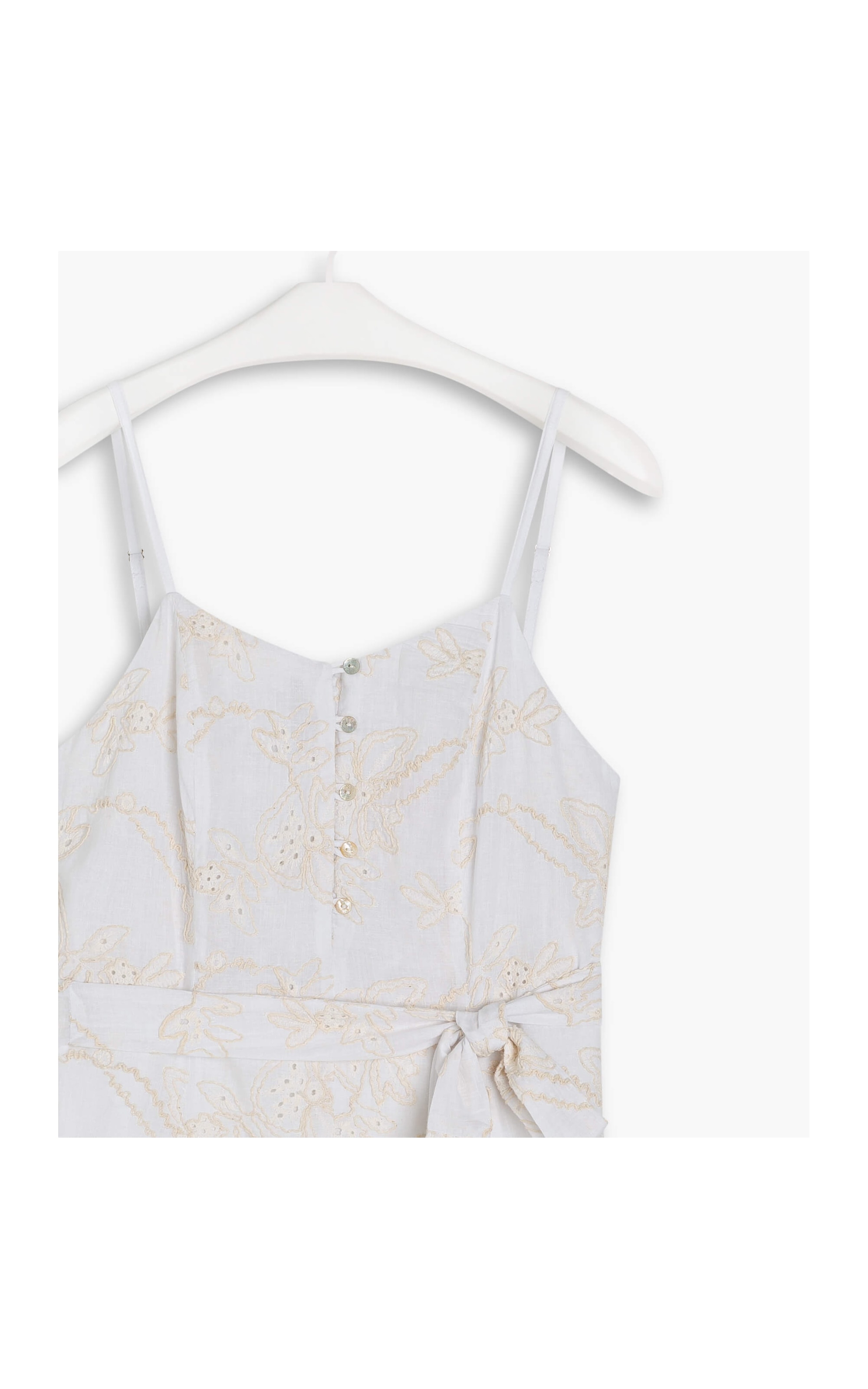 Vestido Ika Bordado Liso Branco
