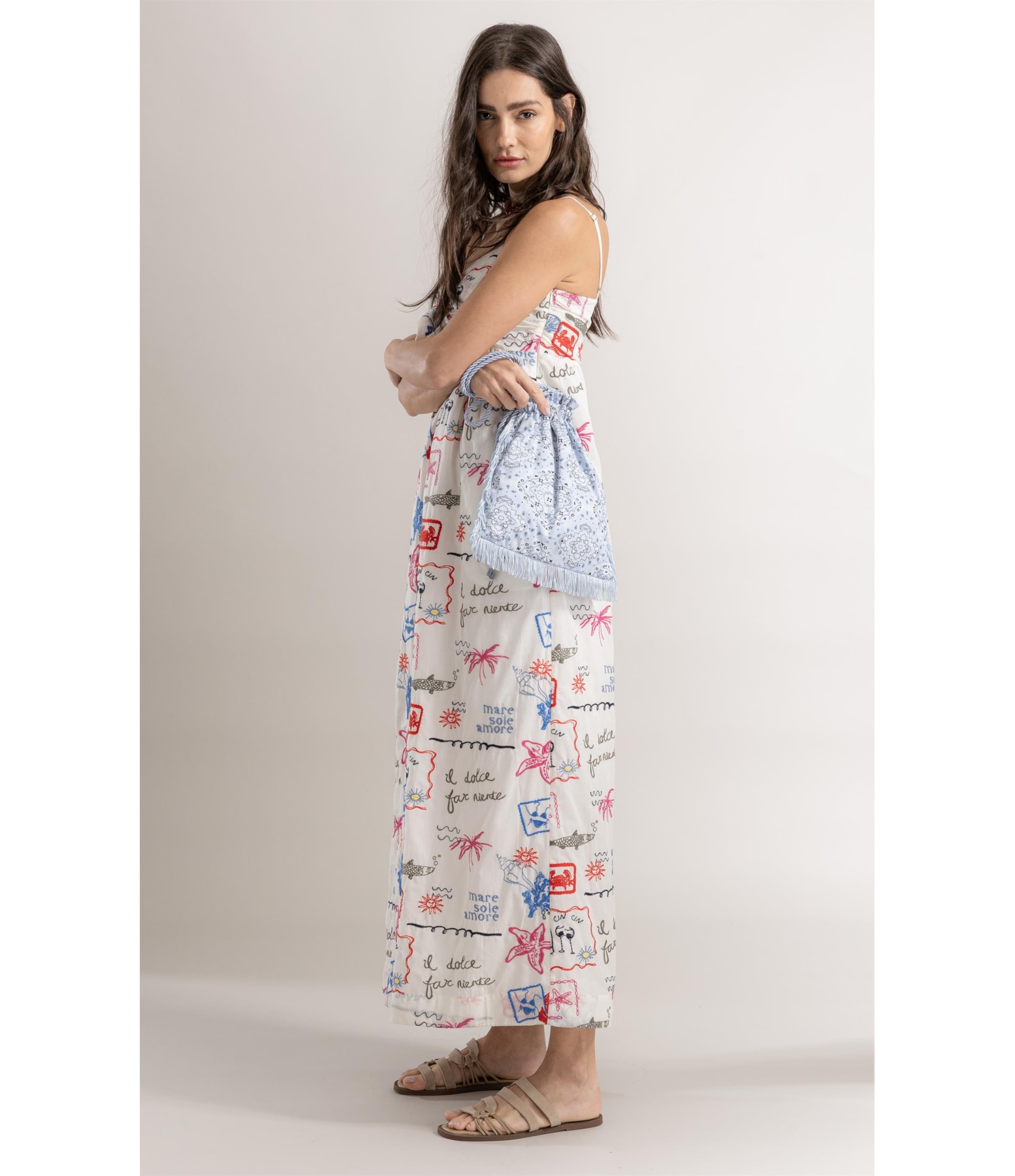 Vestido Inês Algodão Bordado Off White