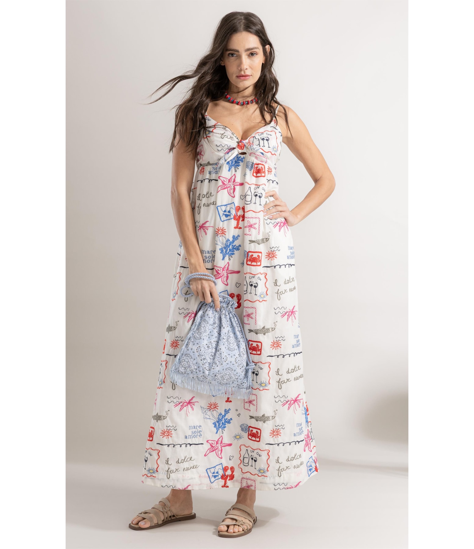 Vestido Inês Algodão Bordado Off White