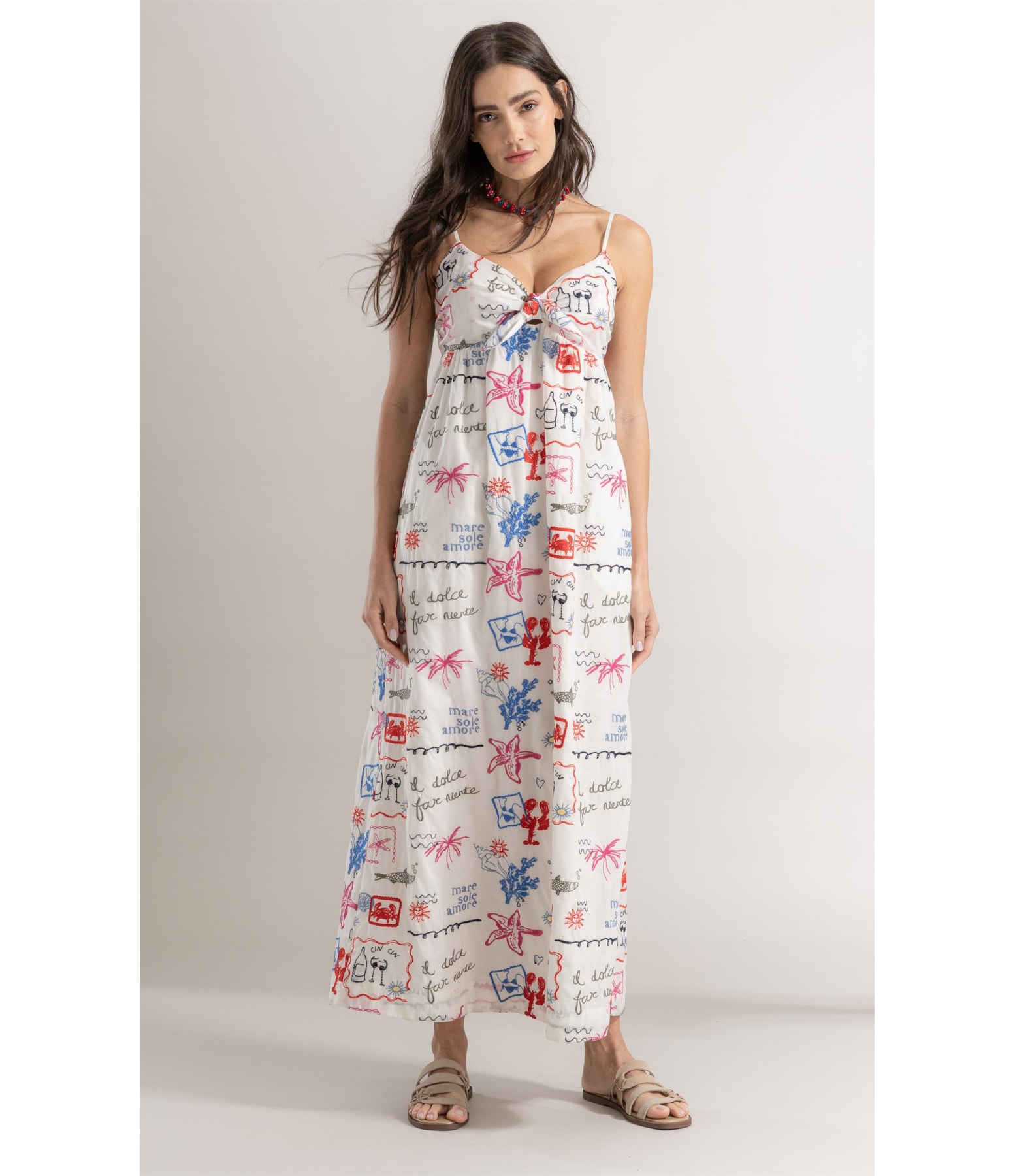 Vestido Inês Algodão Bordado Off White