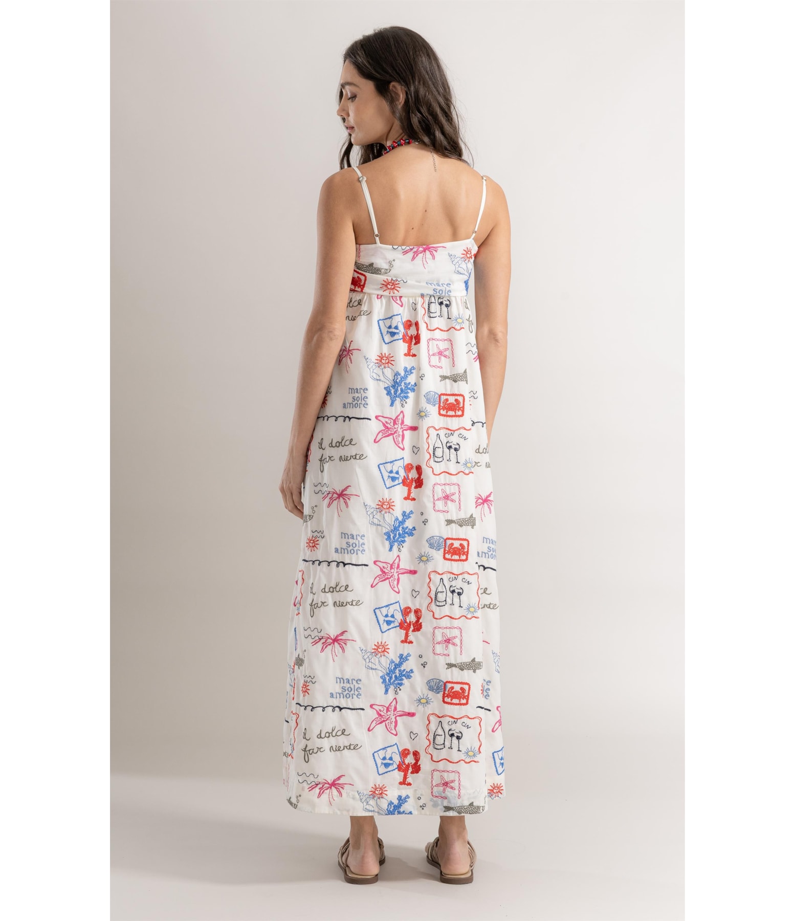 Vestido Inês Algodão Bordado Off White