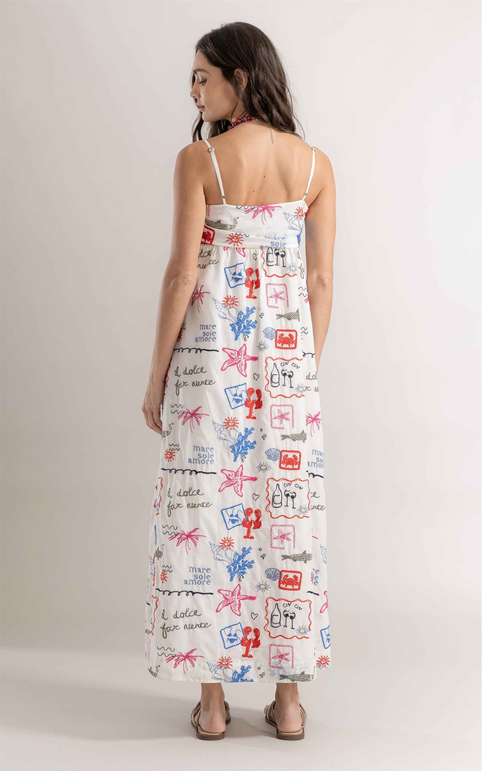 Vestido Inês Algodão Bordado Off White