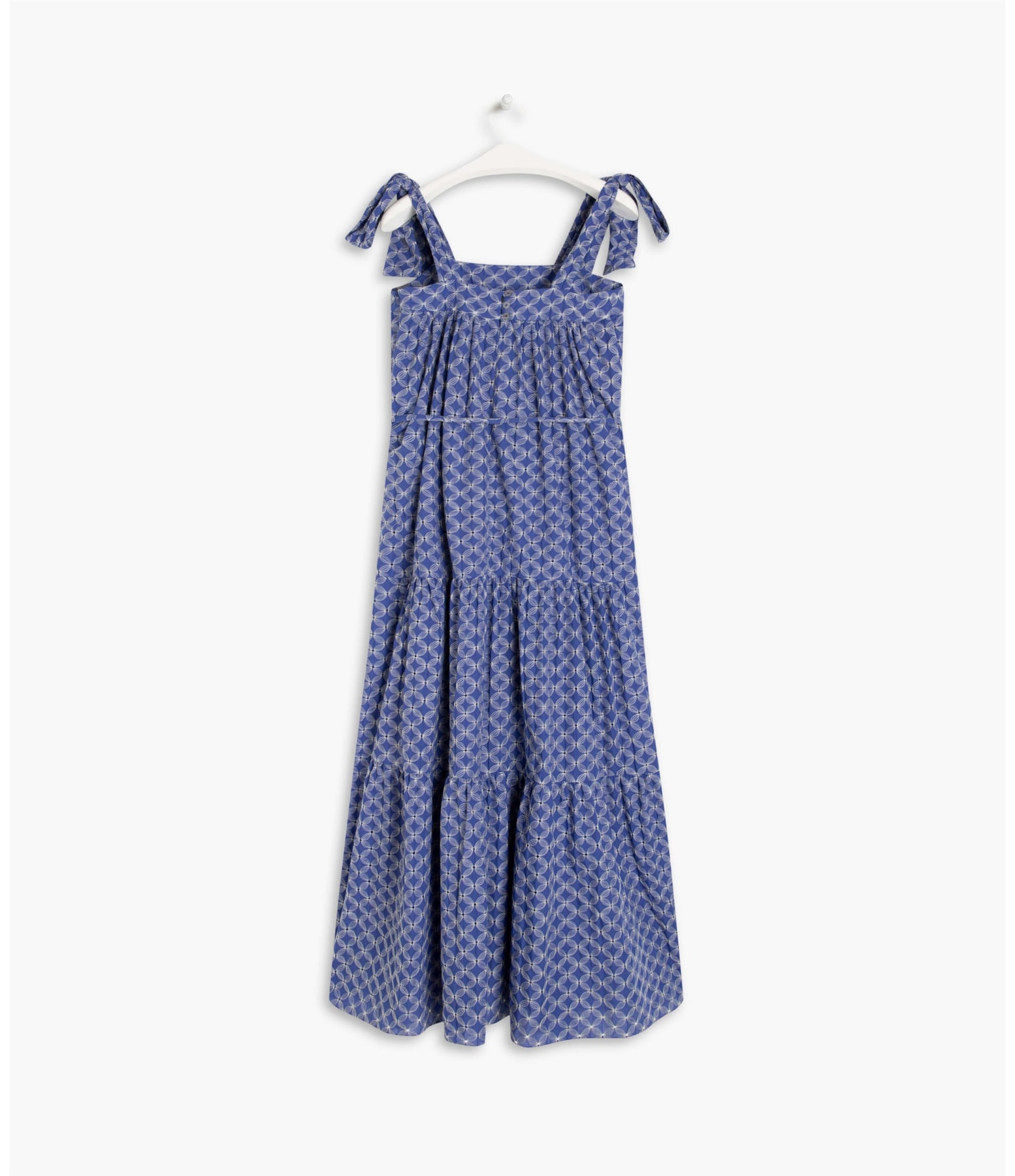Vestido Ipanema Algodao Bordado Azul Bic