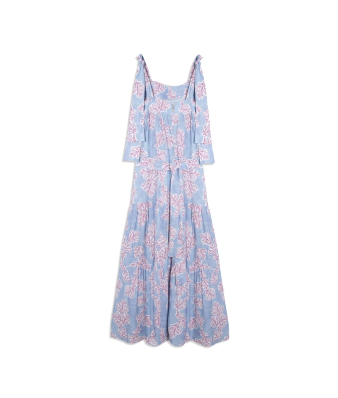 Vestido Ipanema Viscose Est Algas Azul Chofer