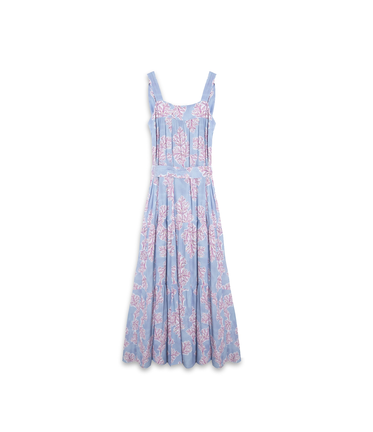 Vestido Ipanema Viscose Est Algas Azul Chofer
