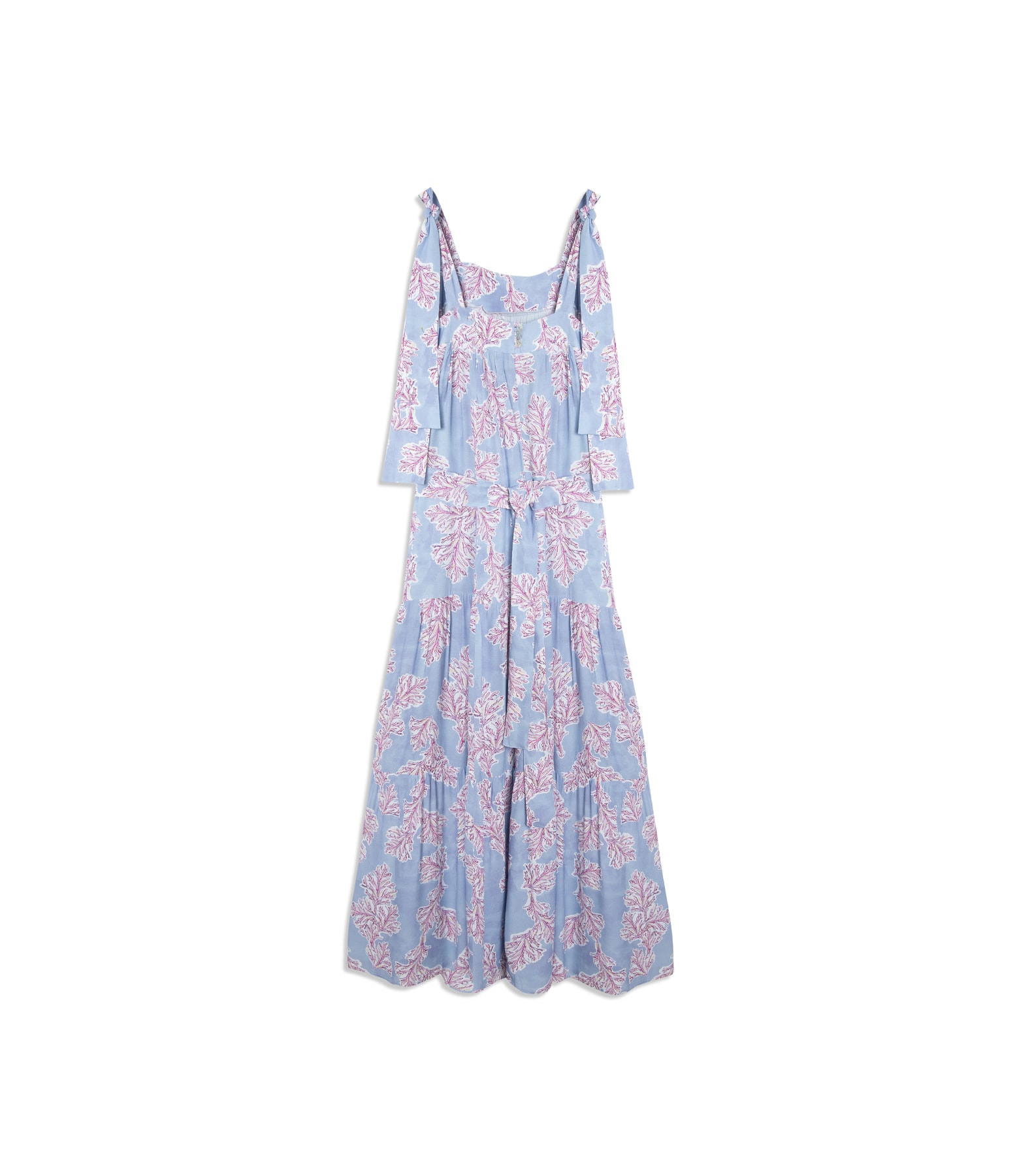Vestido Ipanema Viscose Est Algas Azul Chofer