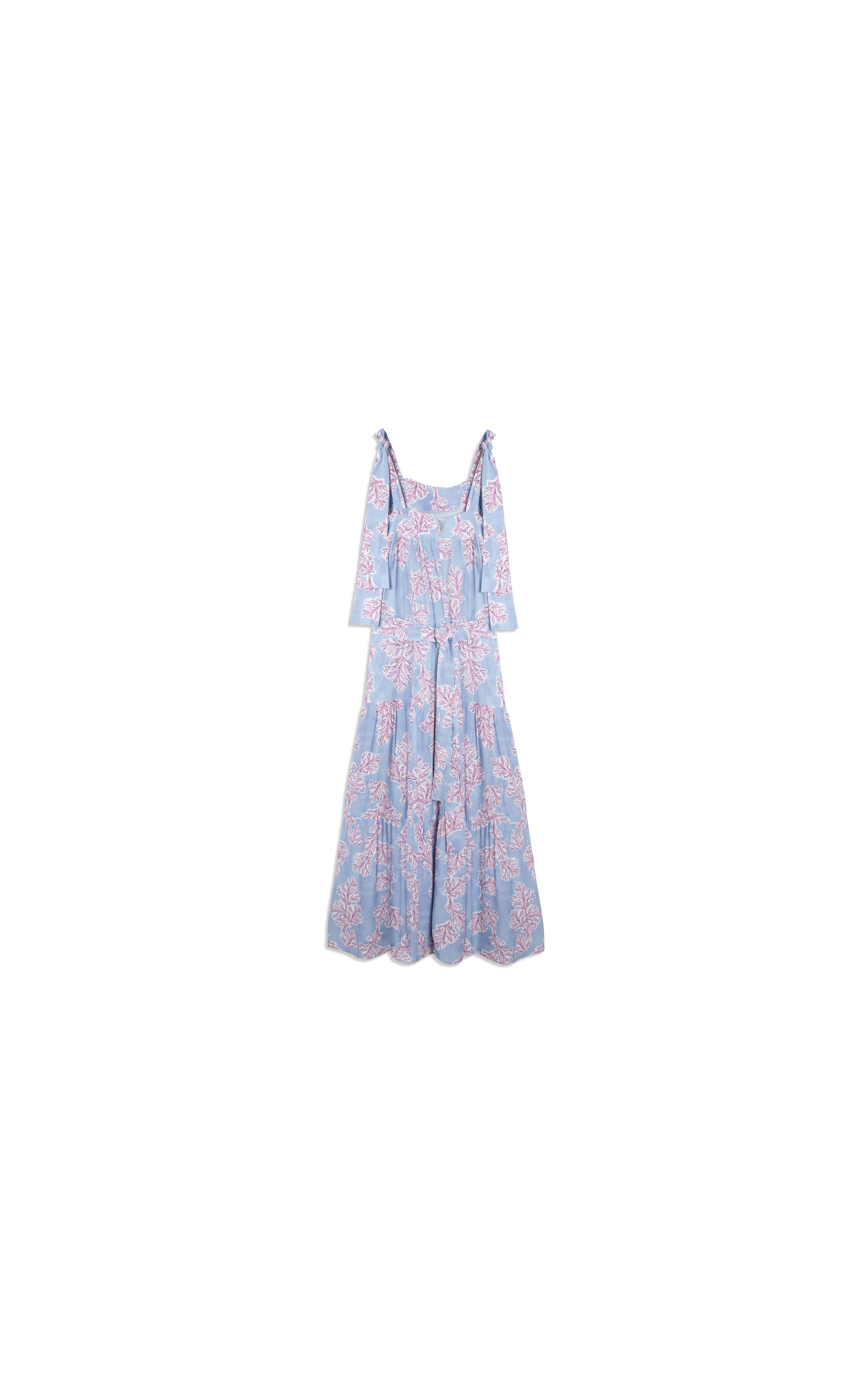 Vestido Ipanema Viscose Est Algas Azul Chofer