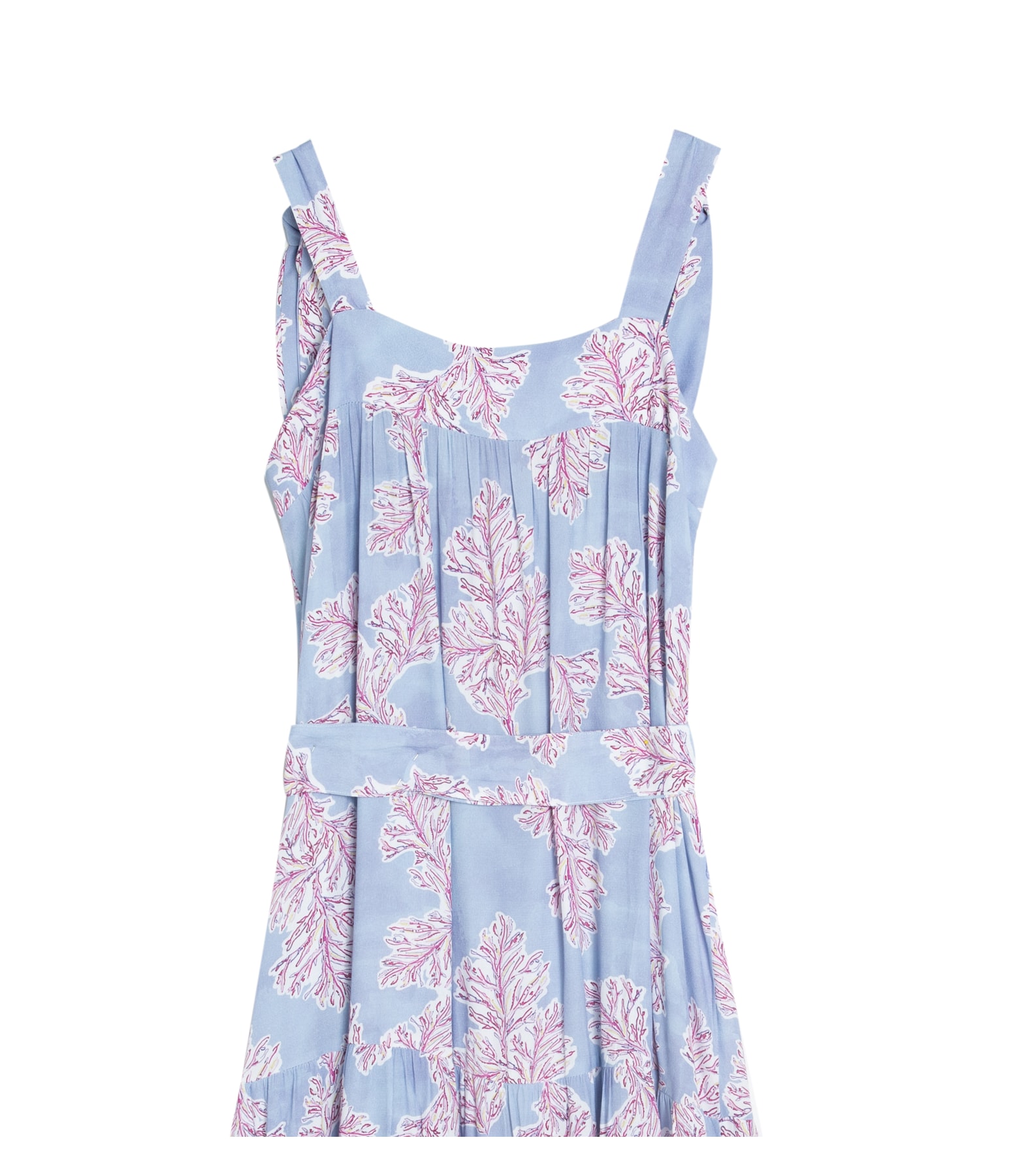 Vestido Ipanema Viscose Est Algas Azul Chofer