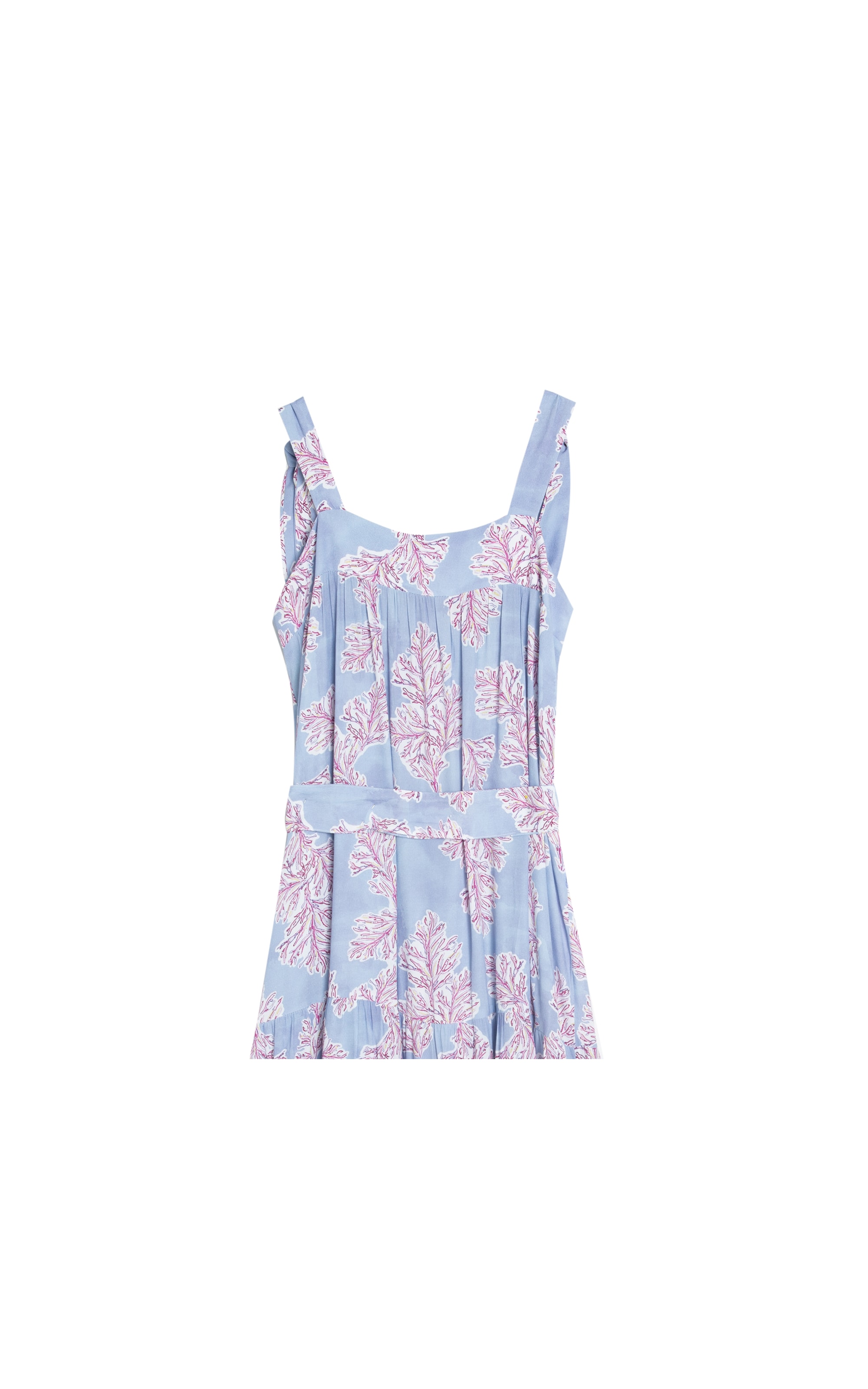 Vestido Ipanema Viscose Est Algas Azul Chofer