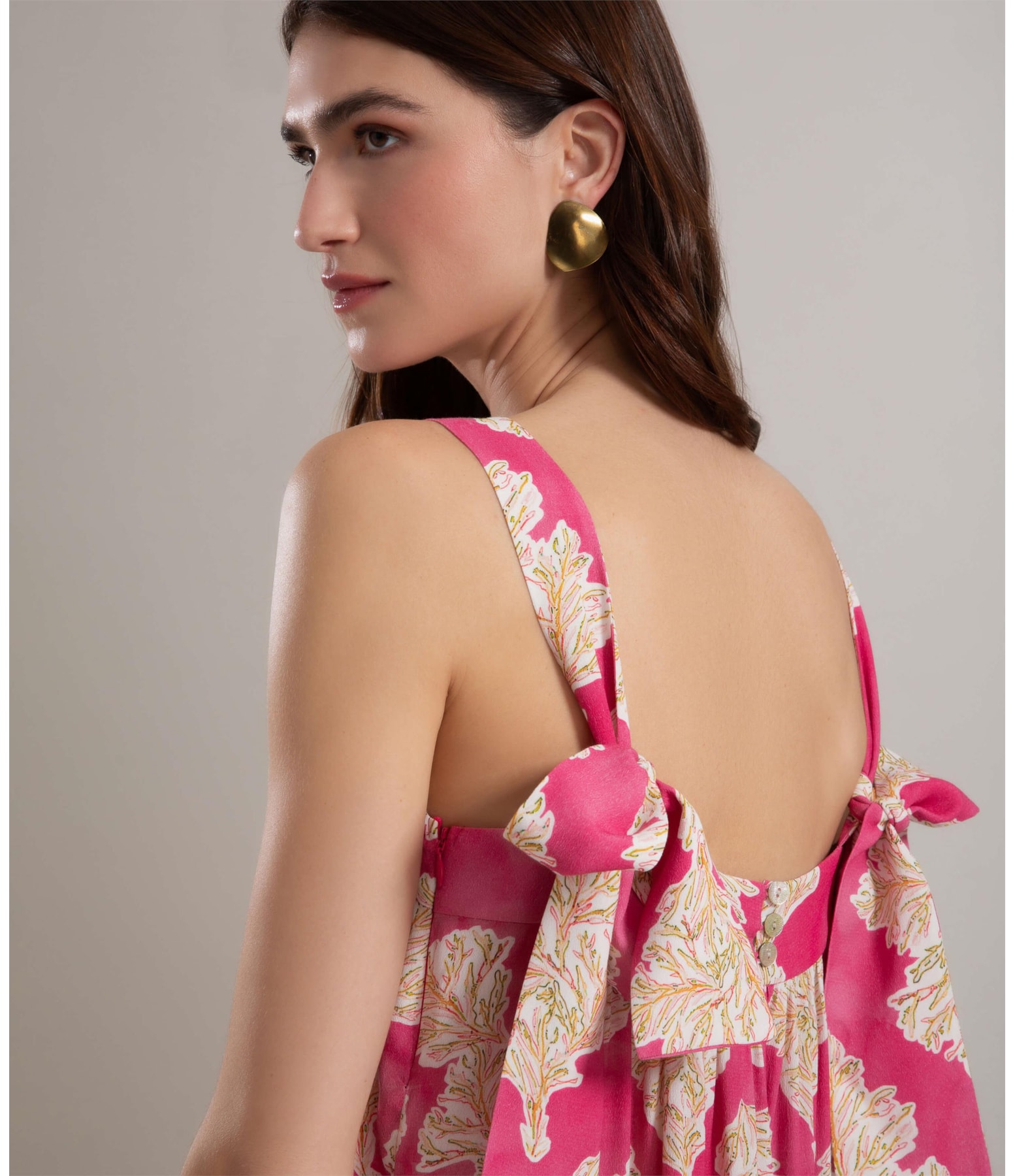 Vestido Ipanema Viscose Est Algas Pink