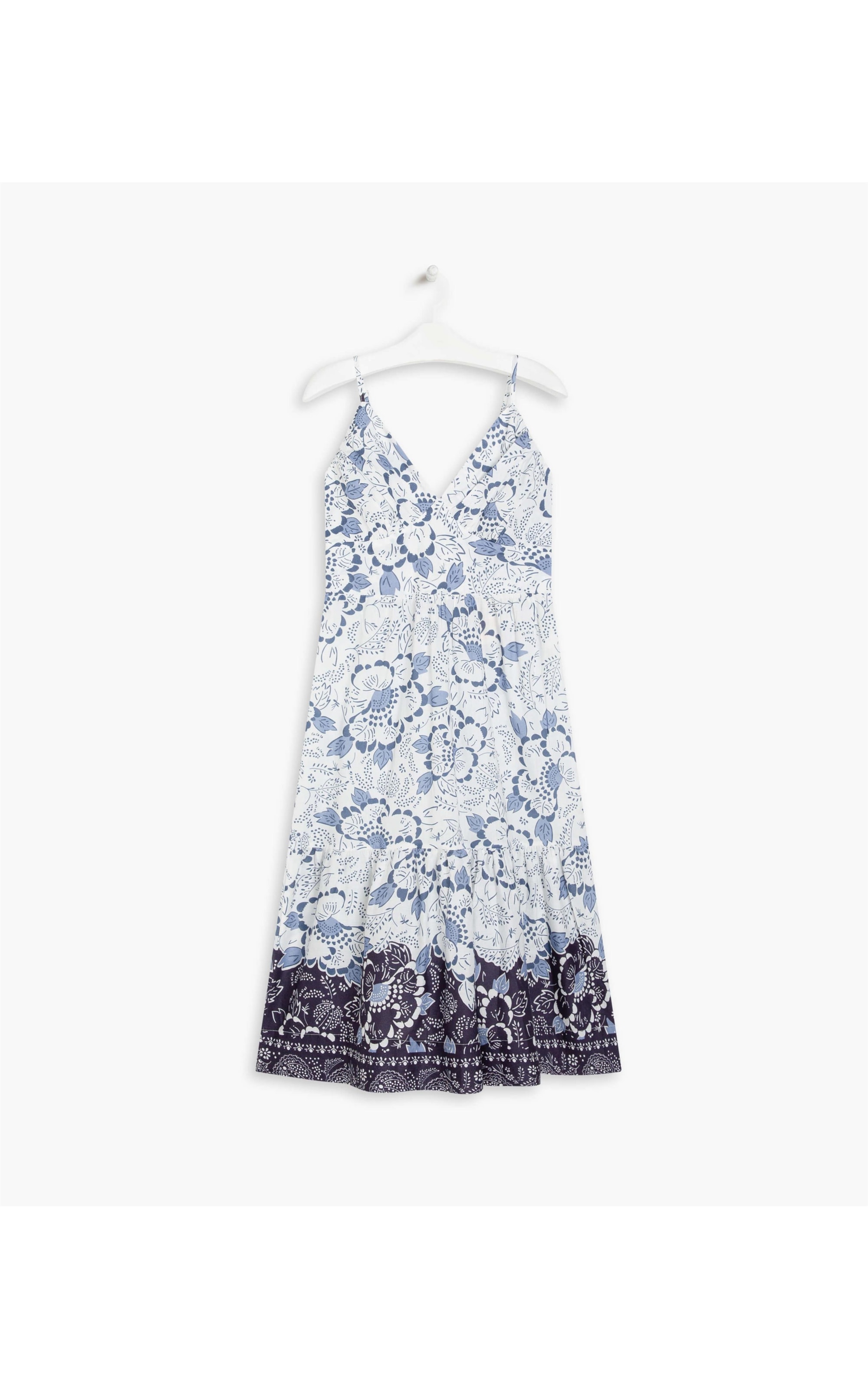 Vestido Isa Algodão Est Bandana Purple Blue