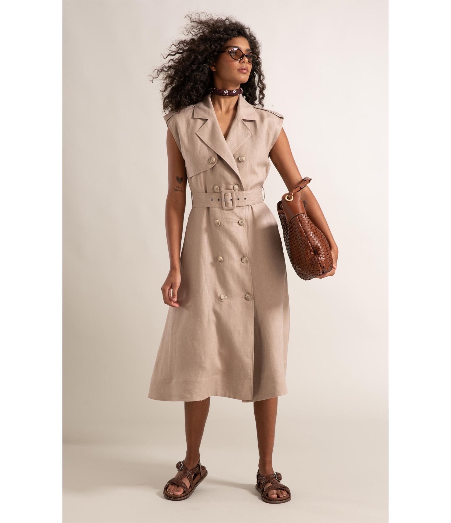 Vestido Isla Puro Linho Sandy