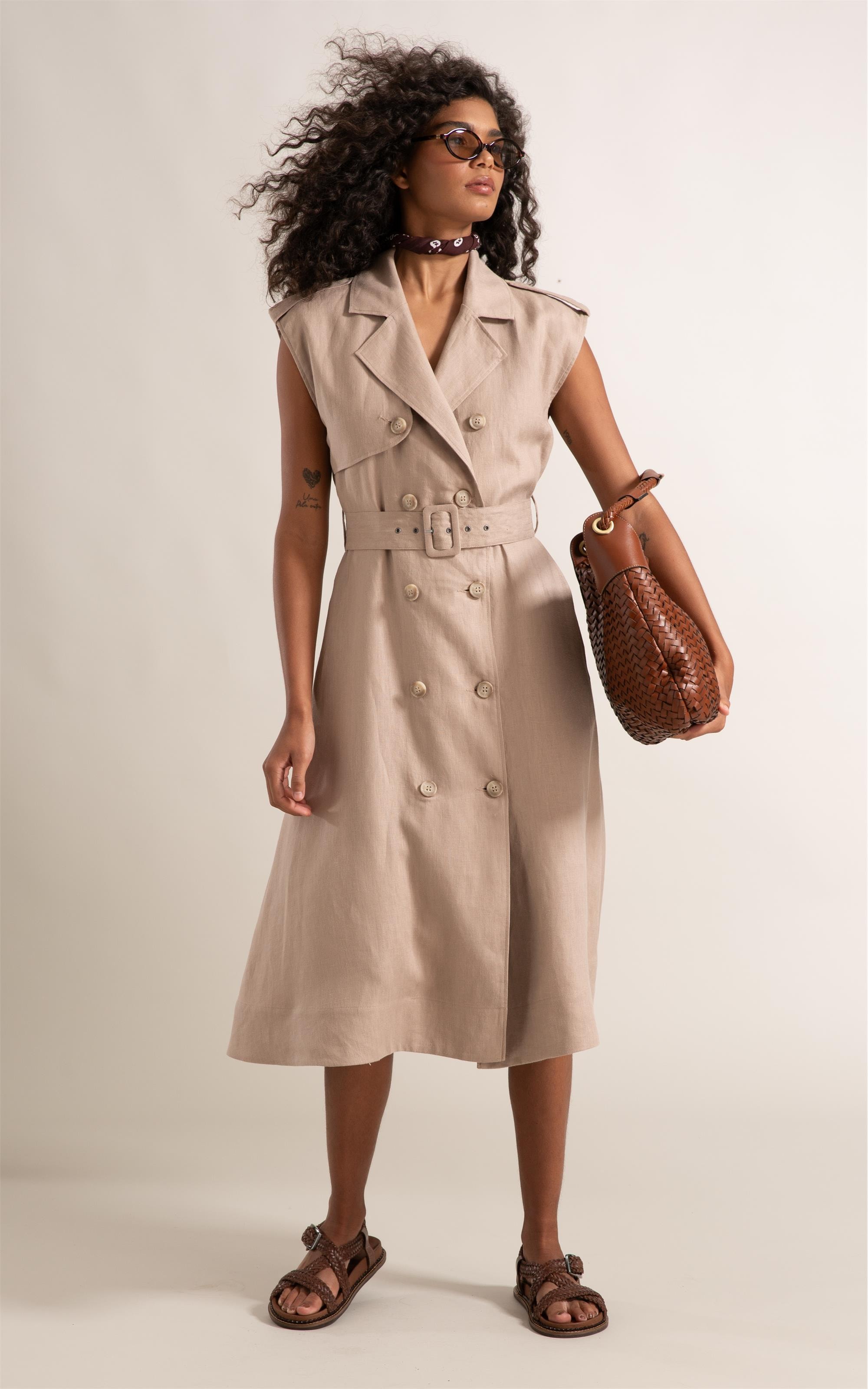 Vestido Isla Puro Linho Sandy