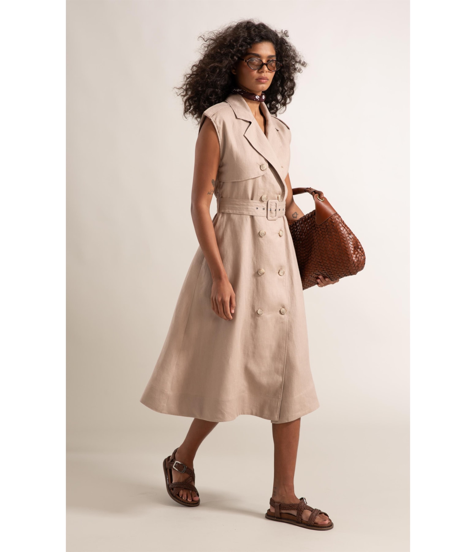 Vestido Isla Puro Linho Sandy