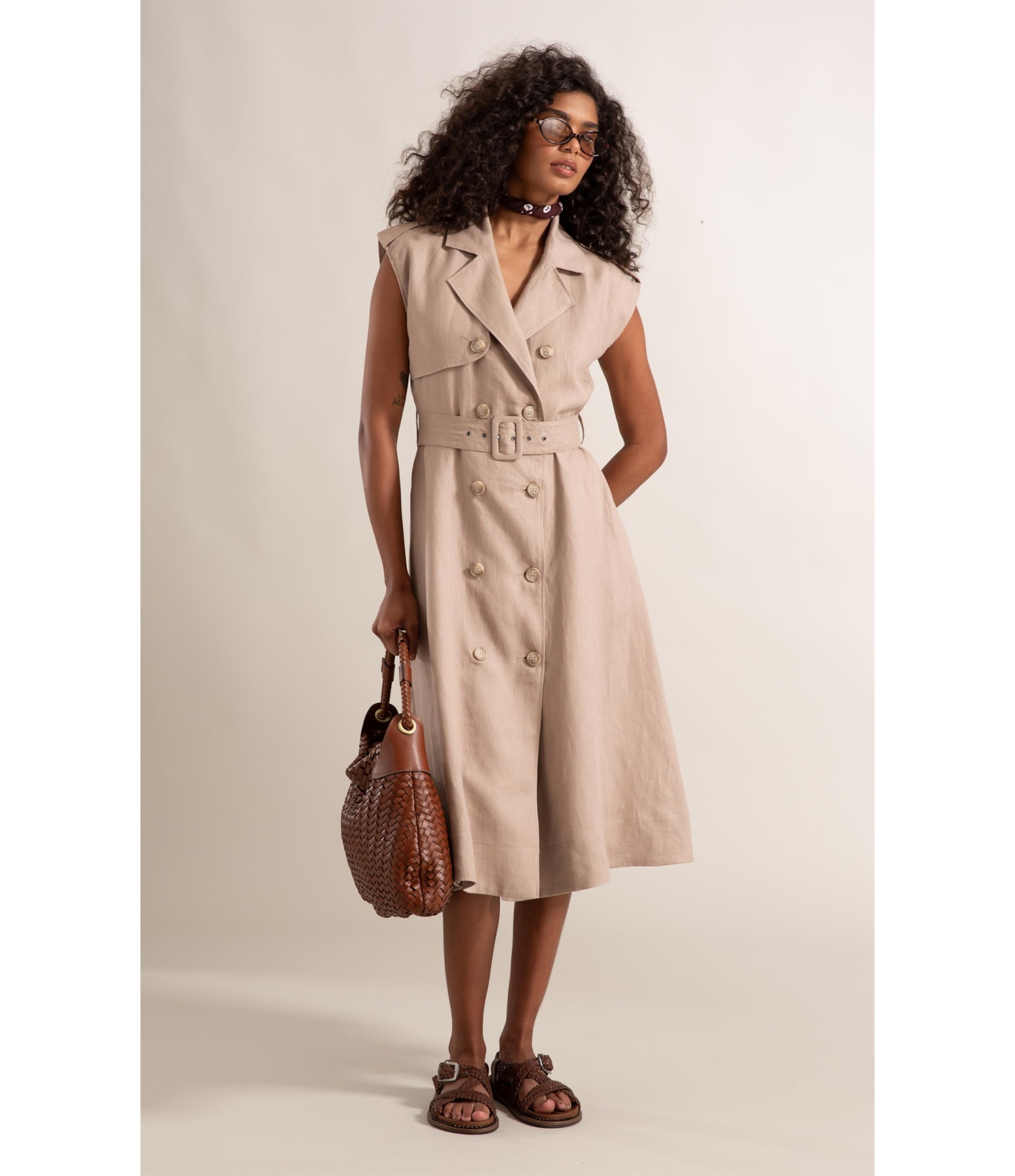 Vestido Isla Puro Linho Sandy