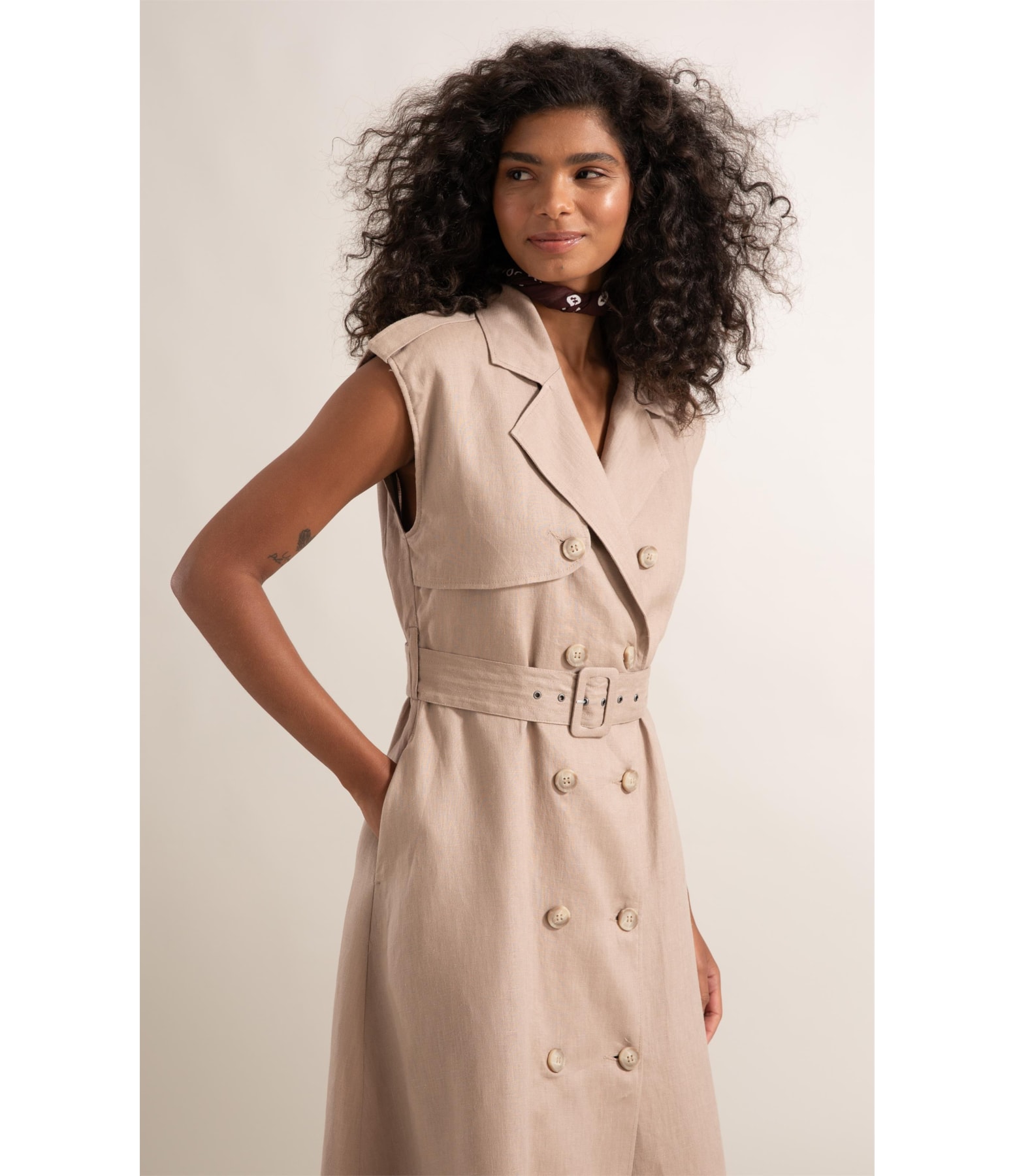Vestido Isla Puro Linho Sandy