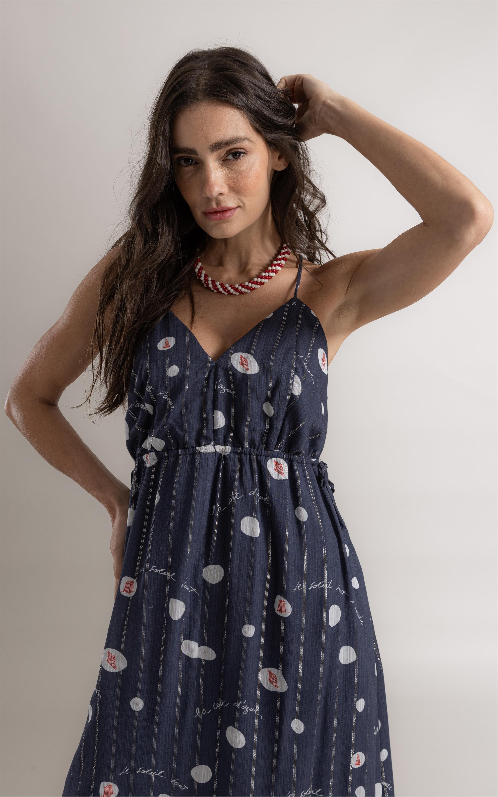 Vestido Jane Bubbles Dark Navy