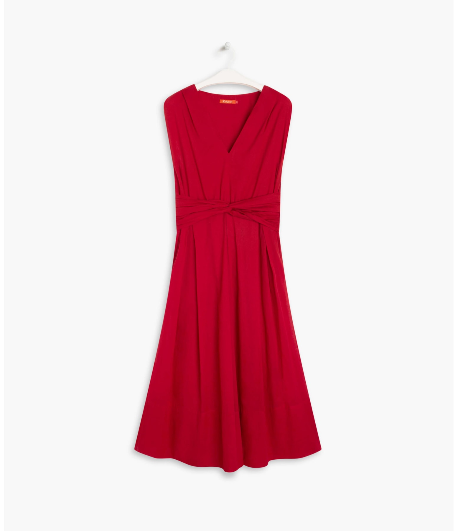 Vestido Johanna Voil Algodao Liso Cereja