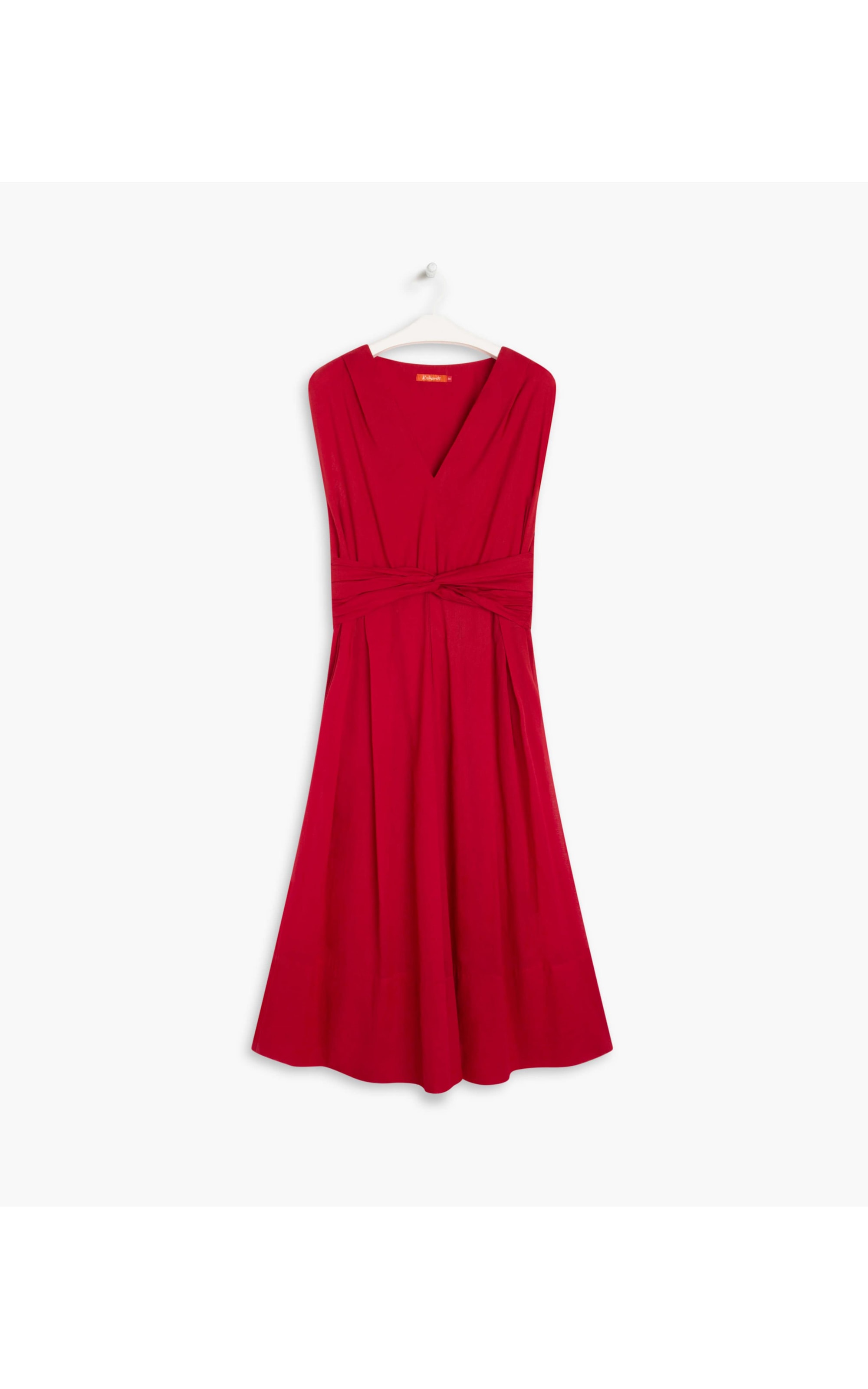Vestido Johanna Voil Algodao Liso Cereja