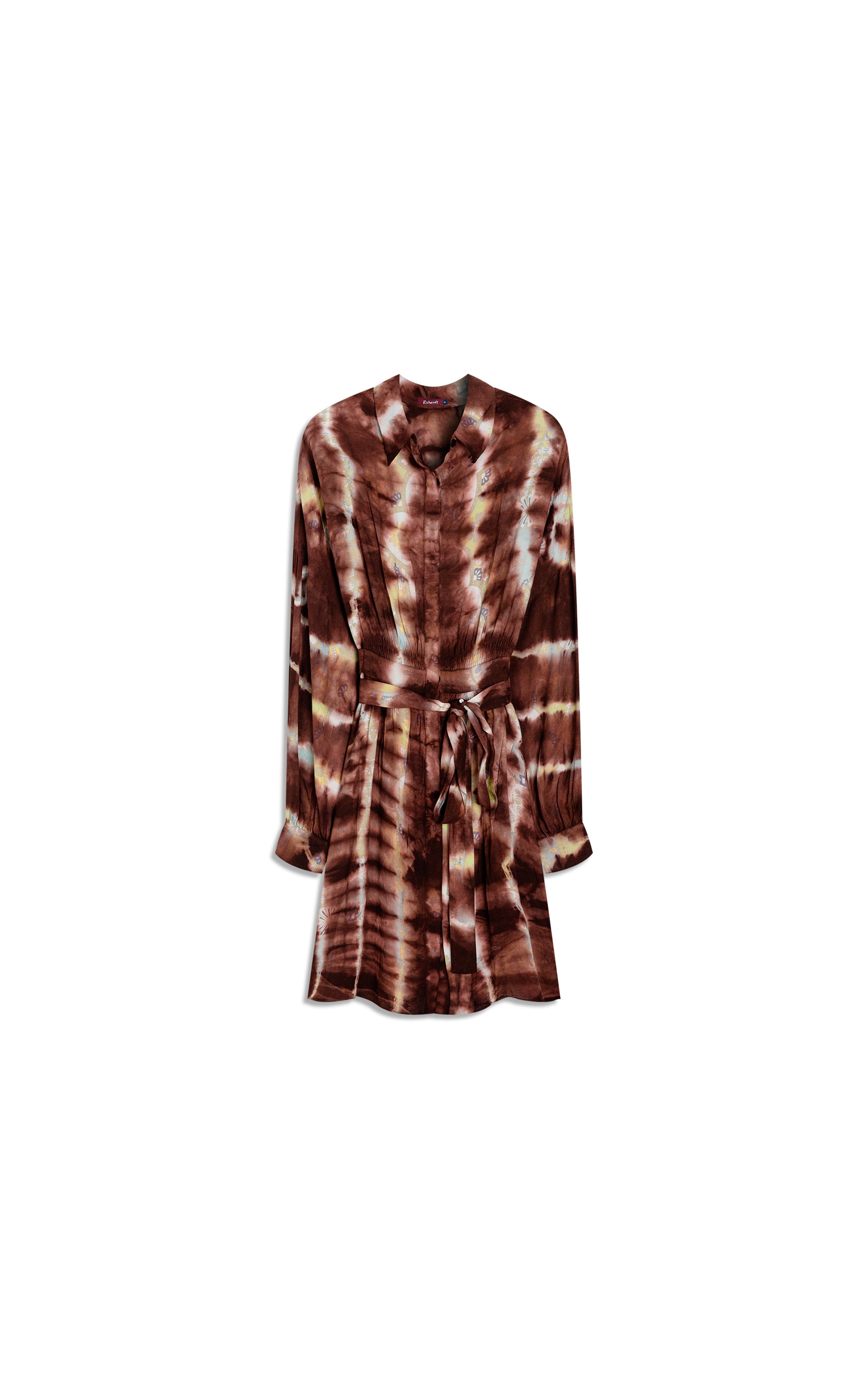  Vestido Kanna Tie Dye Style Marrom