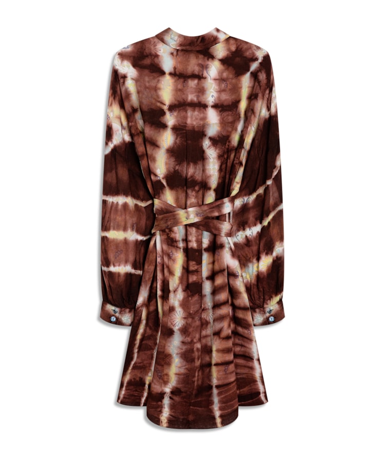  Vestido Kanna Tie Dye Style Marrom