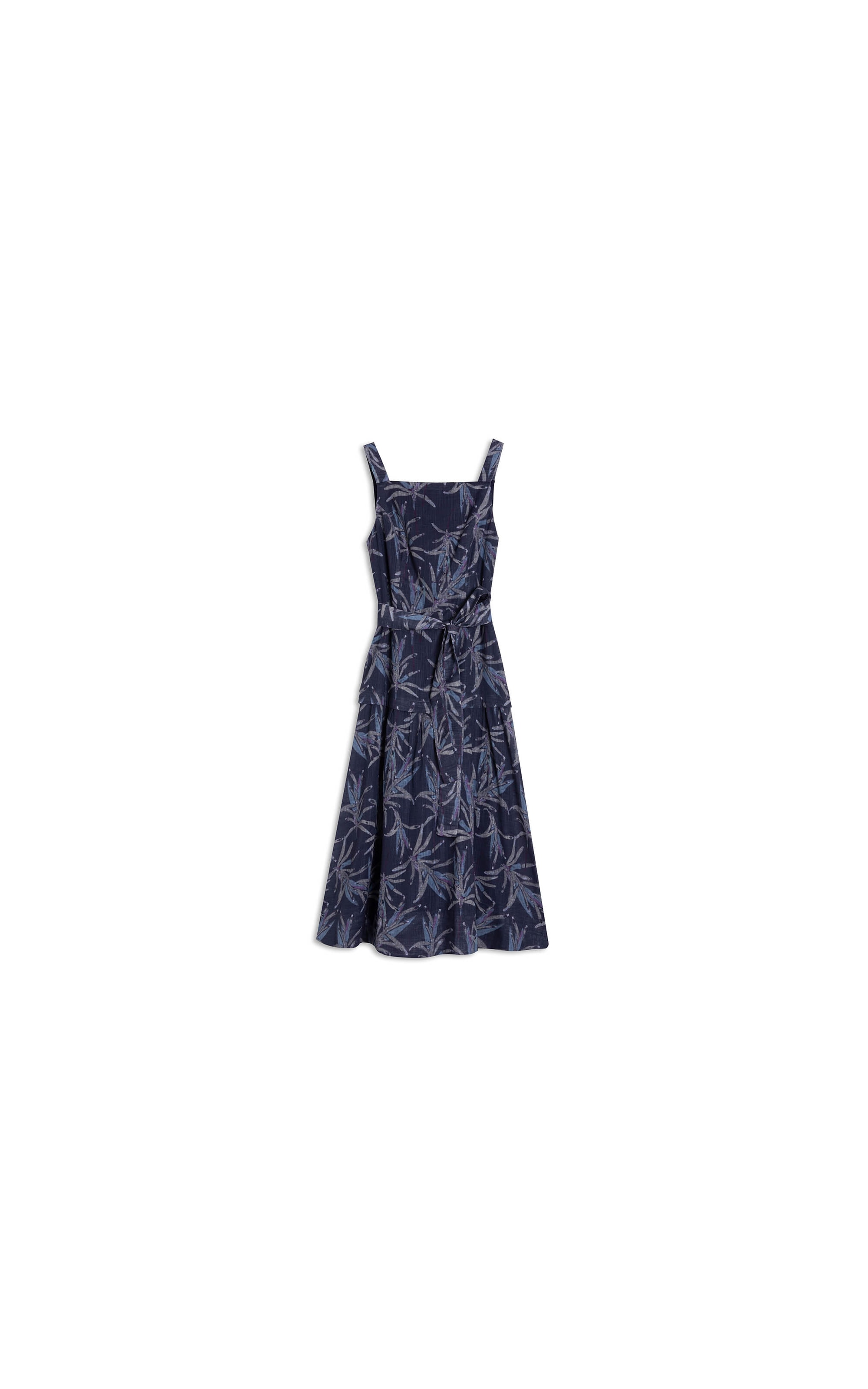 Vestido Khai Algodao Est Blossom Azul Jeans