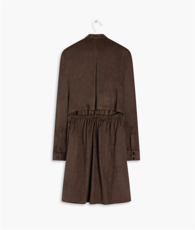 Vestido Kira Suede Tabaco