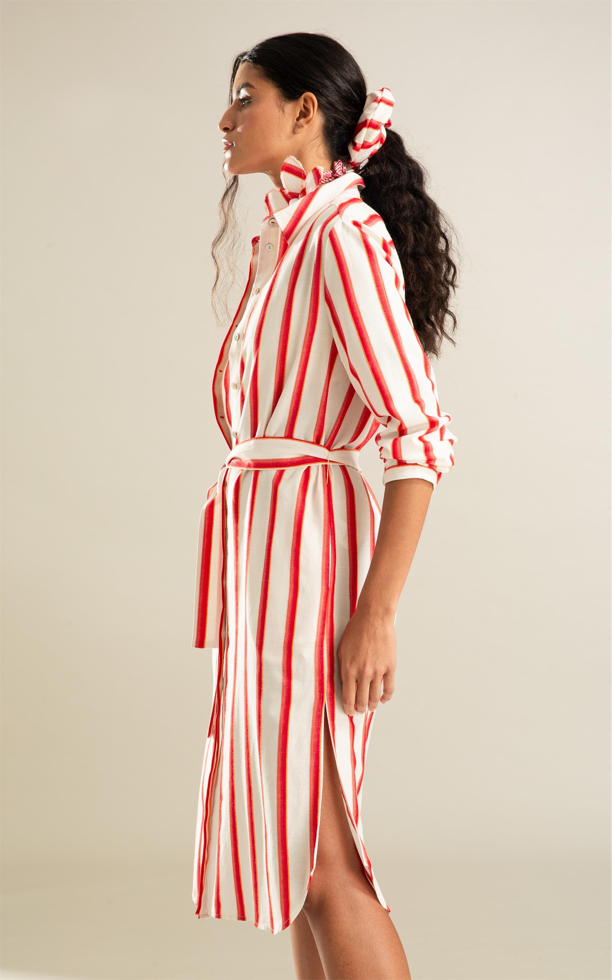 Vestido Laguna Algodao Est Seaweed Coral