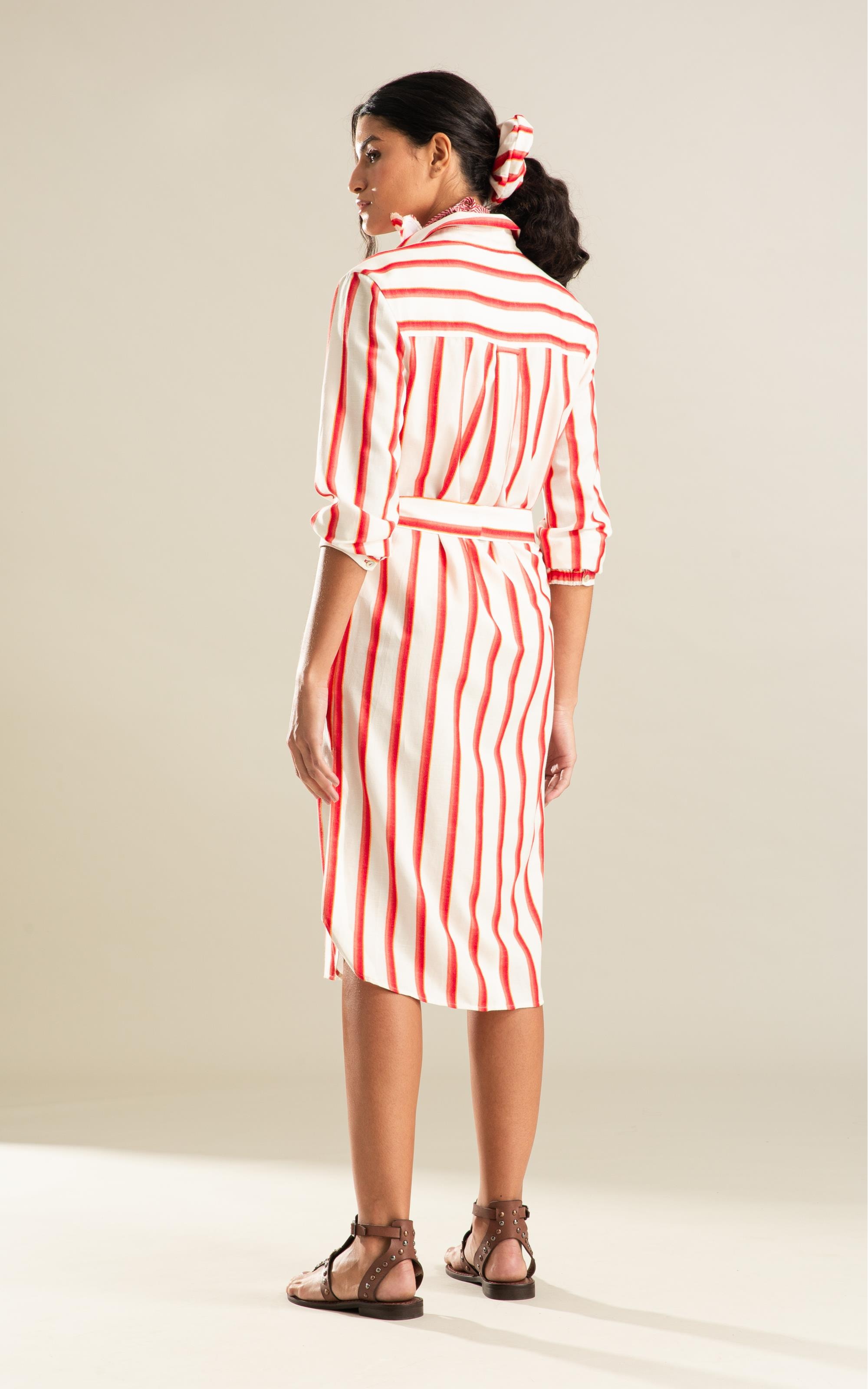 Vestido Laguna Algodao Est Seaweed Coral