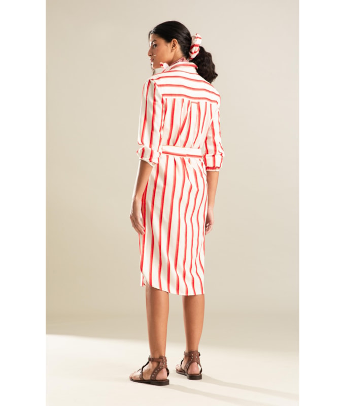 Vestido Laguna Algodao Est Seaweed Coral
