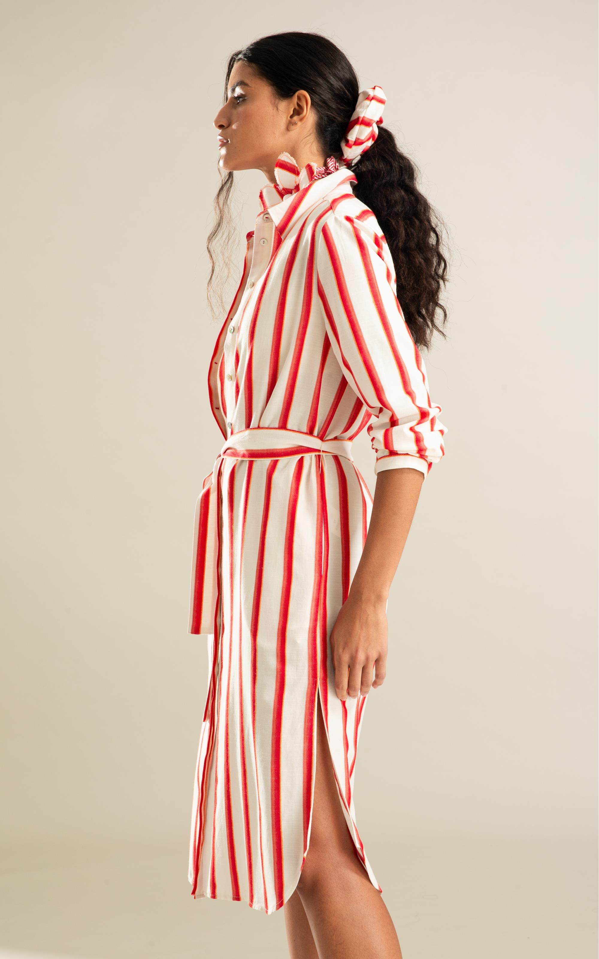 Vestido Laguna Algodao Est Seaweed Coral