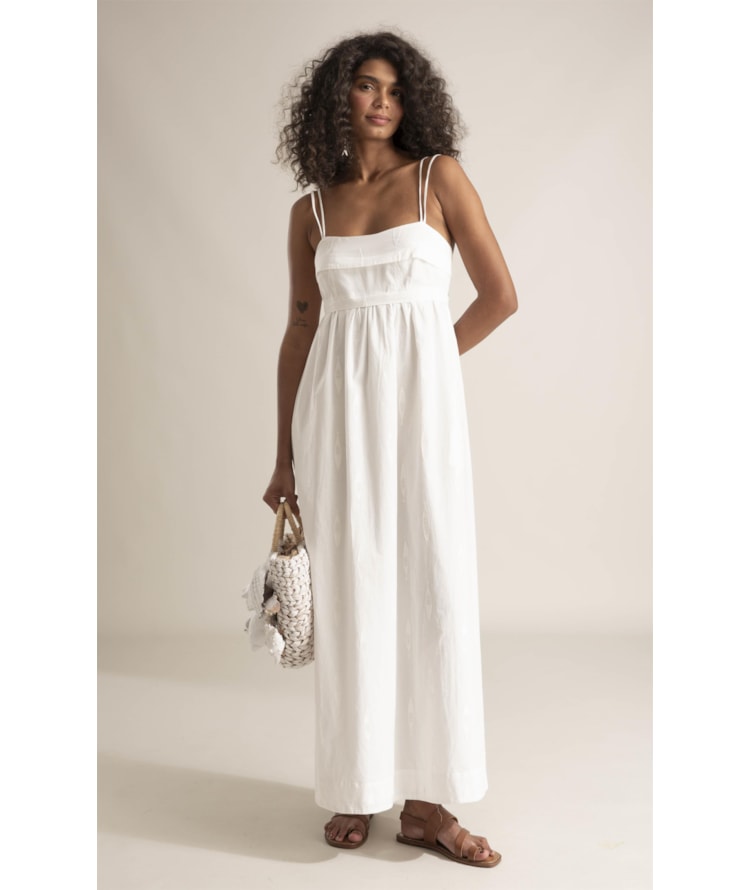 Vestido Lara Boxerdado Sardines Off White