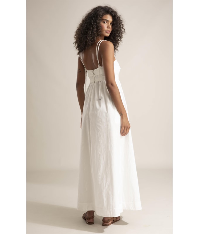Vestido Lara Boxerdado Sardines Off White