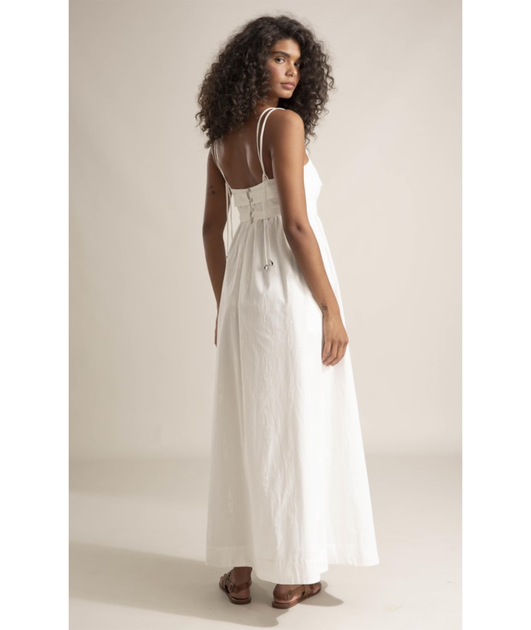 Vestido Lara Boxerdado Sardines Off White