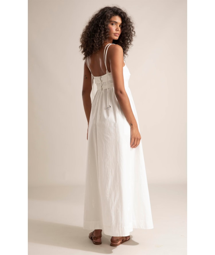Vestido Lara Boxerdado Sardines Off White