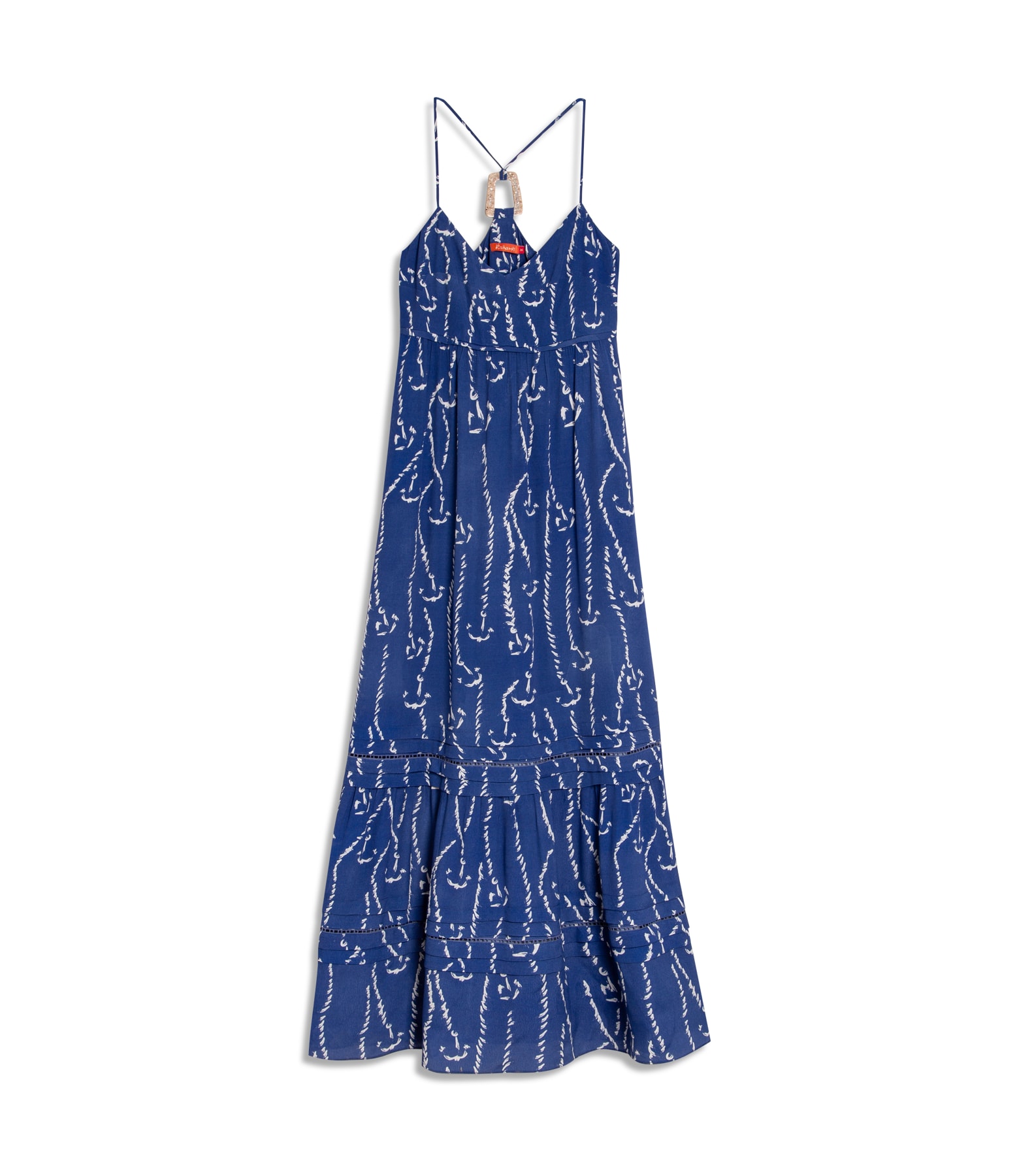 Vestido Léa Est Cordas Viscose Azul Bic