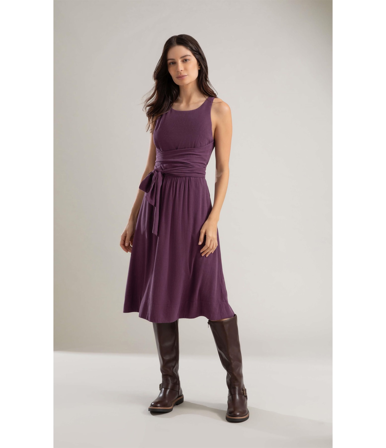 Vestido Lilian Liso  Violeta