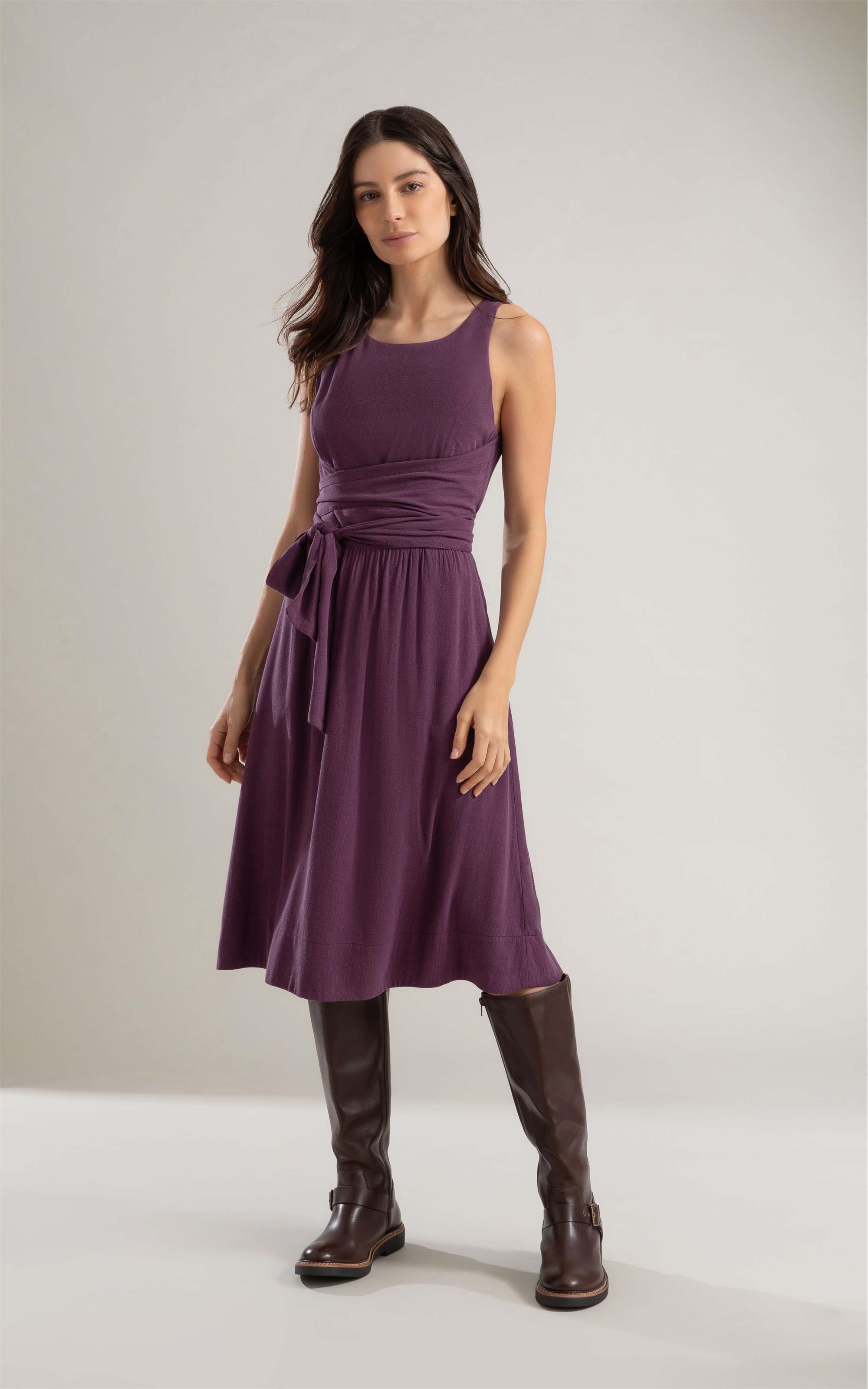 Vestido Lilian Liso  Violeta