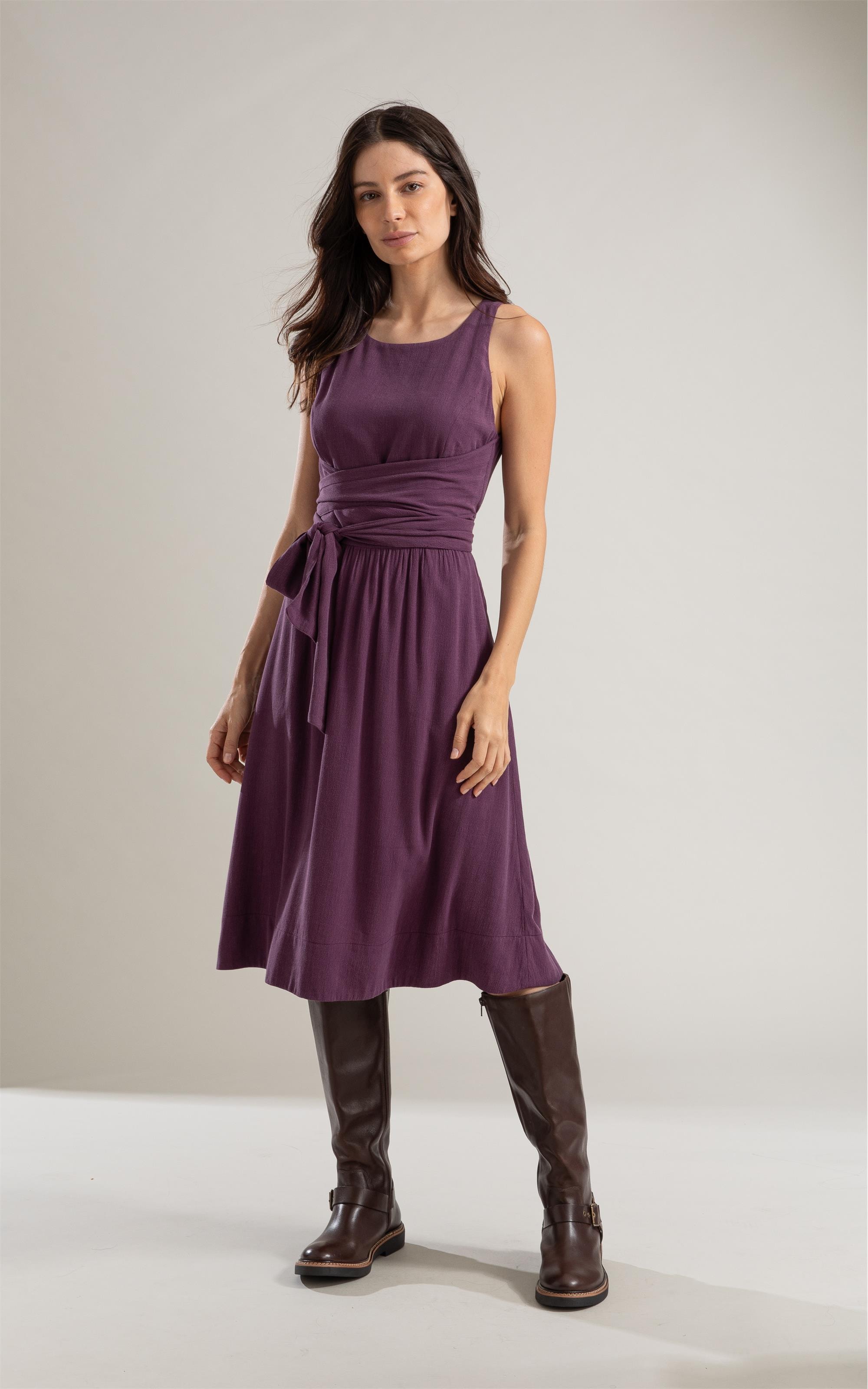 Vestido Lilian Liso  Violeta