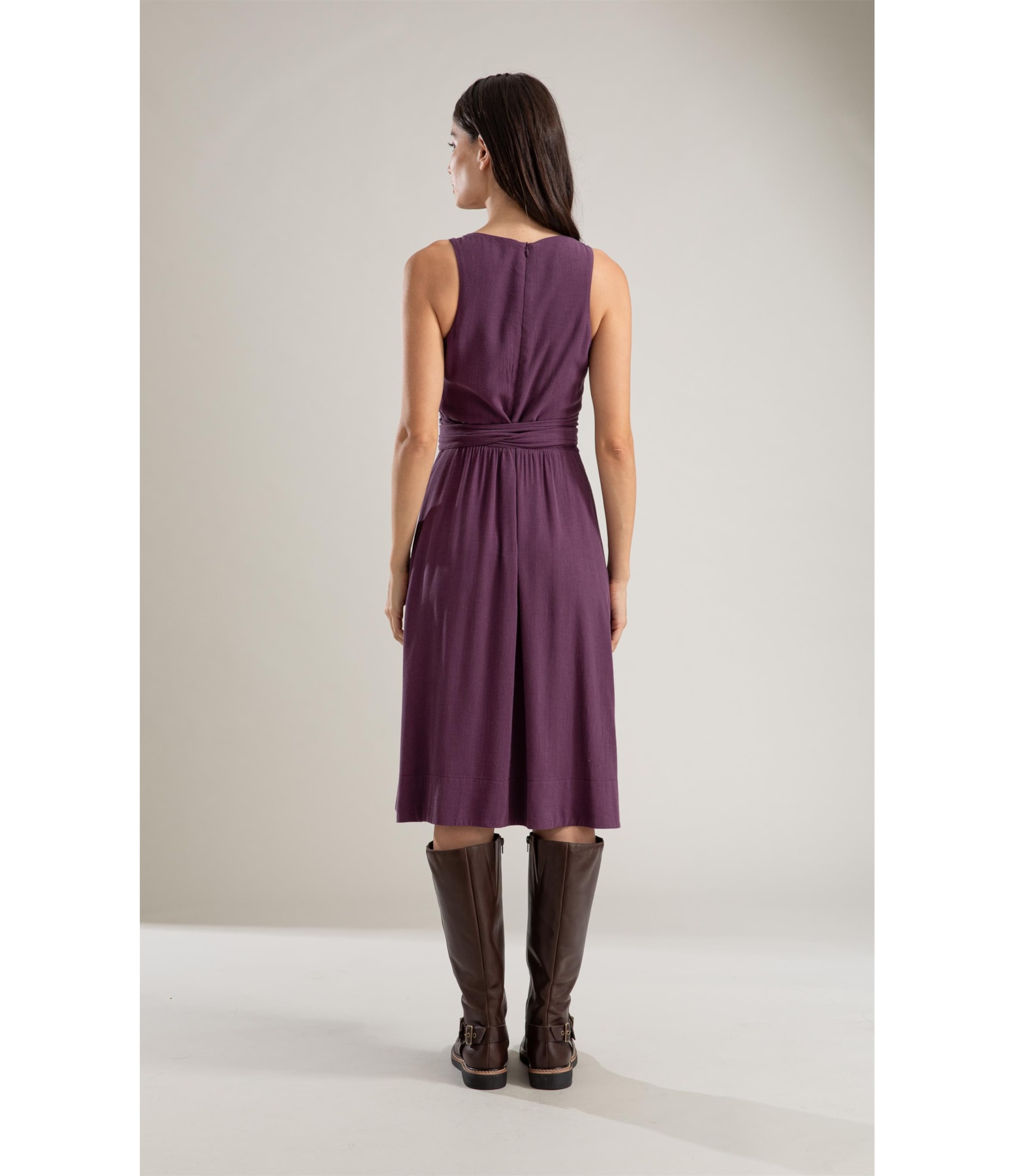 Vestido Lilian Liso  Violeta