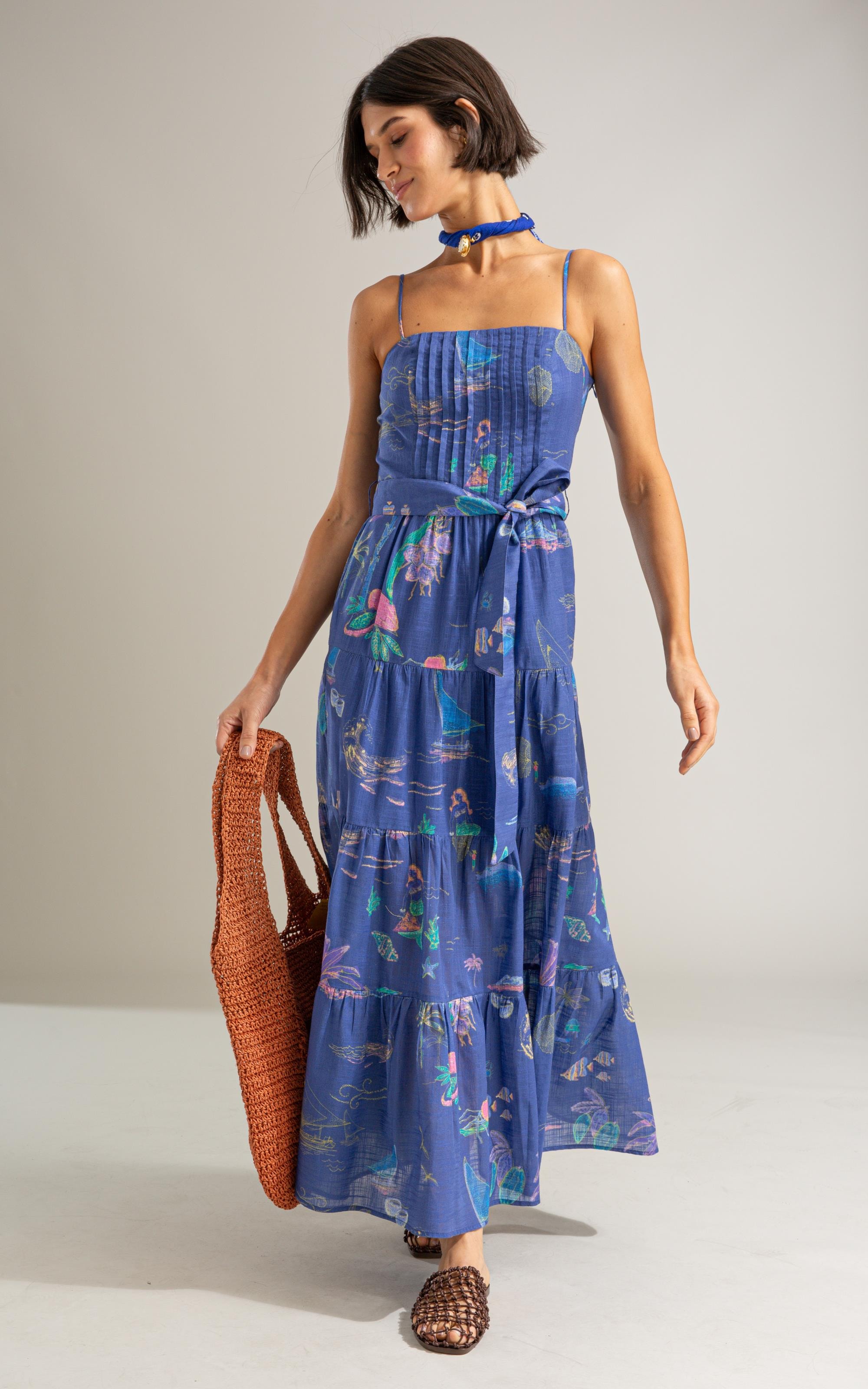 Vestido Lina Algodao Est Jangada Royal