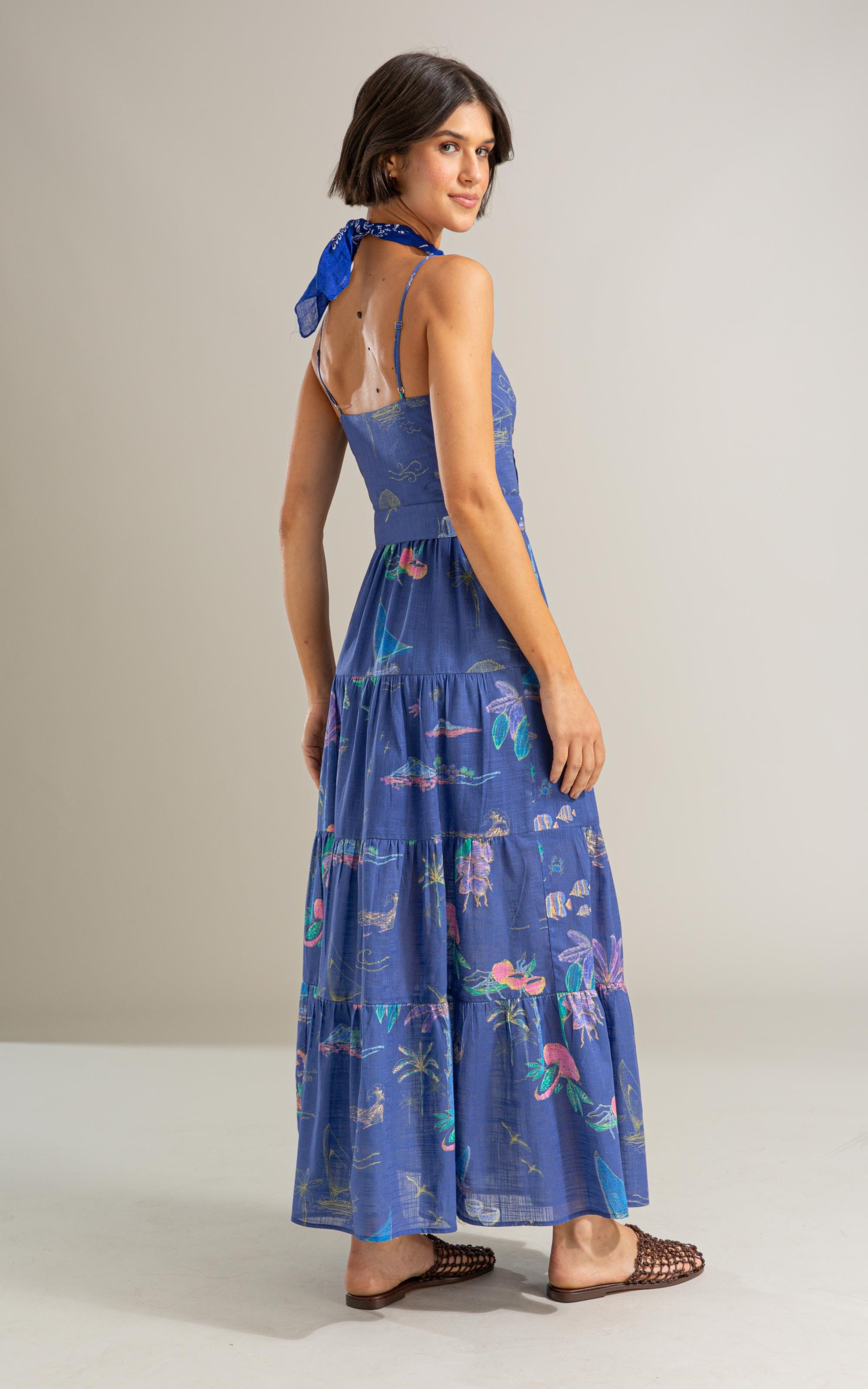 Vestido Lina Algodao Est Jangada Royal