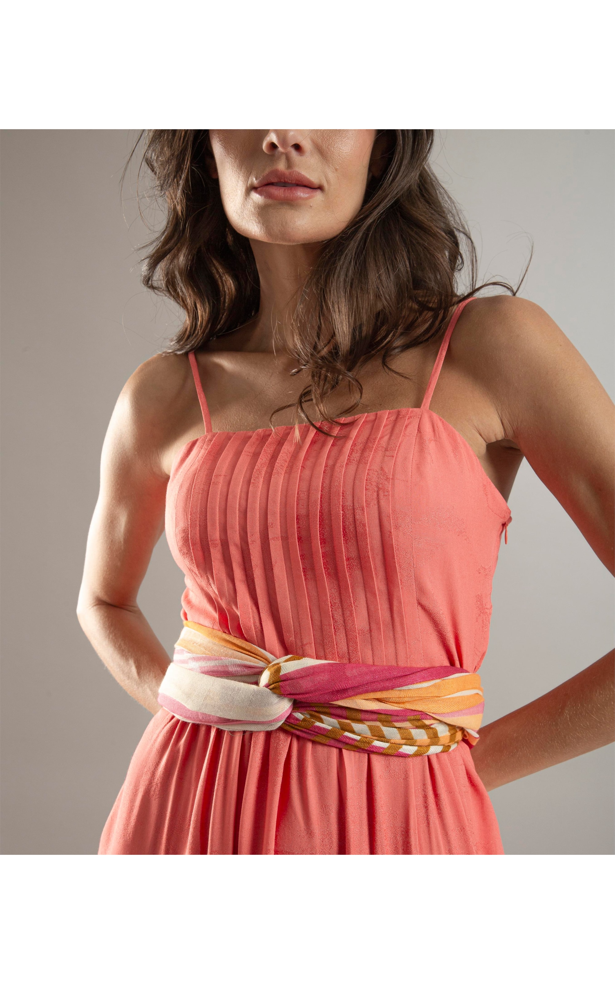 Vestido Lina Jacquard Spot Melancia