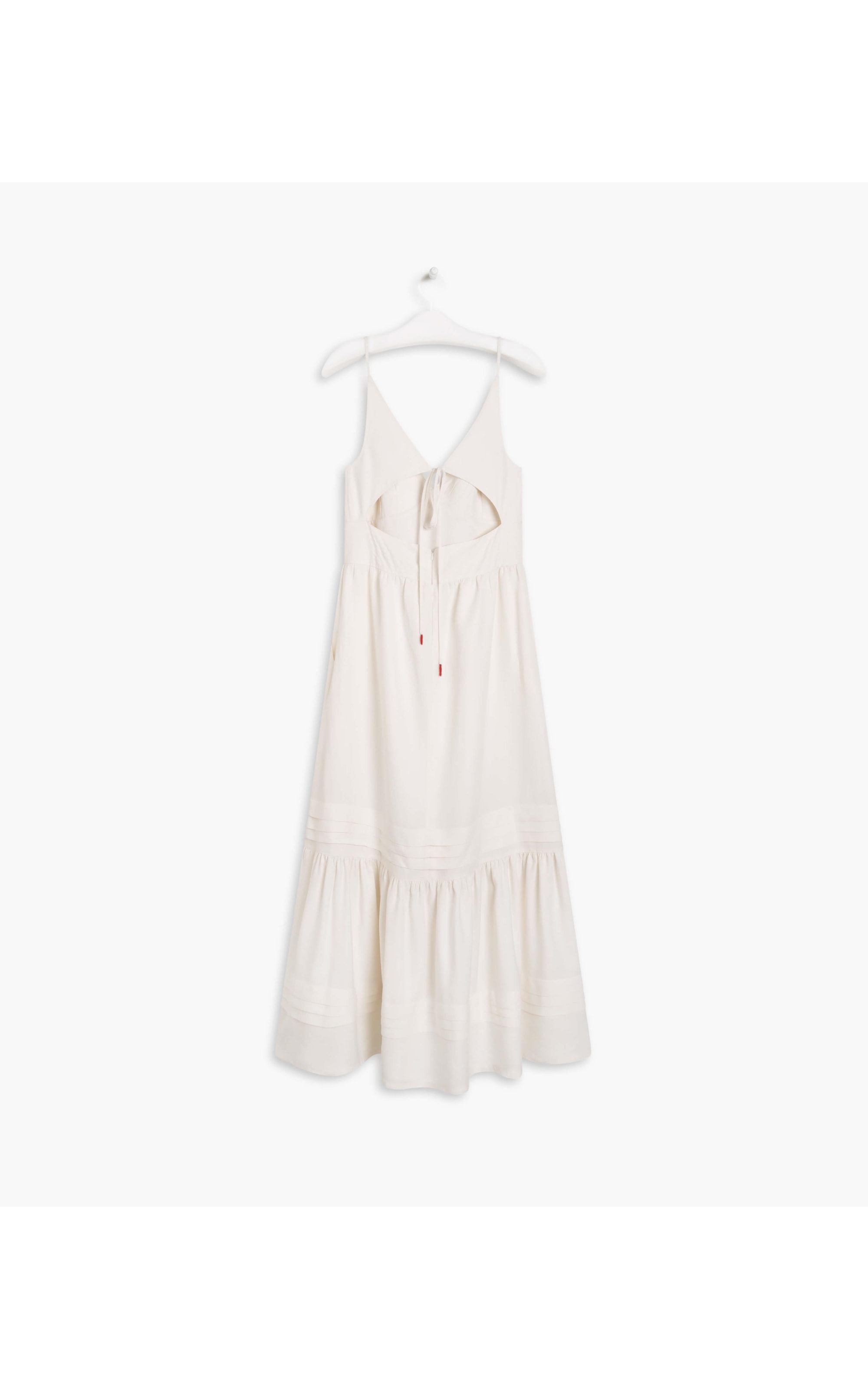 Vestido Linho  Alice  Com Seda Off White
